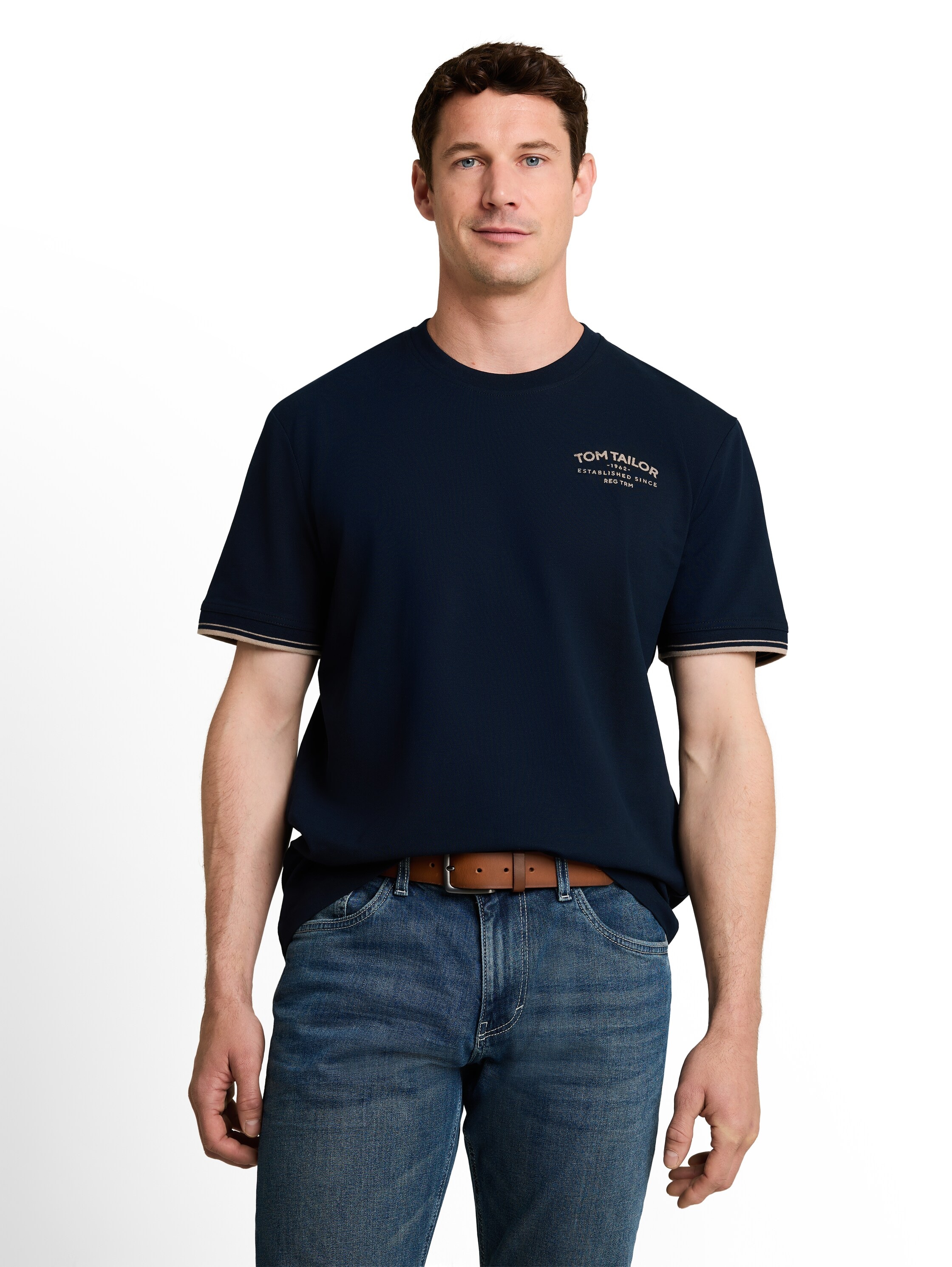 Image of TOM TAILOR Kurzarmshirt Sommershirt mit Print und Stickerei