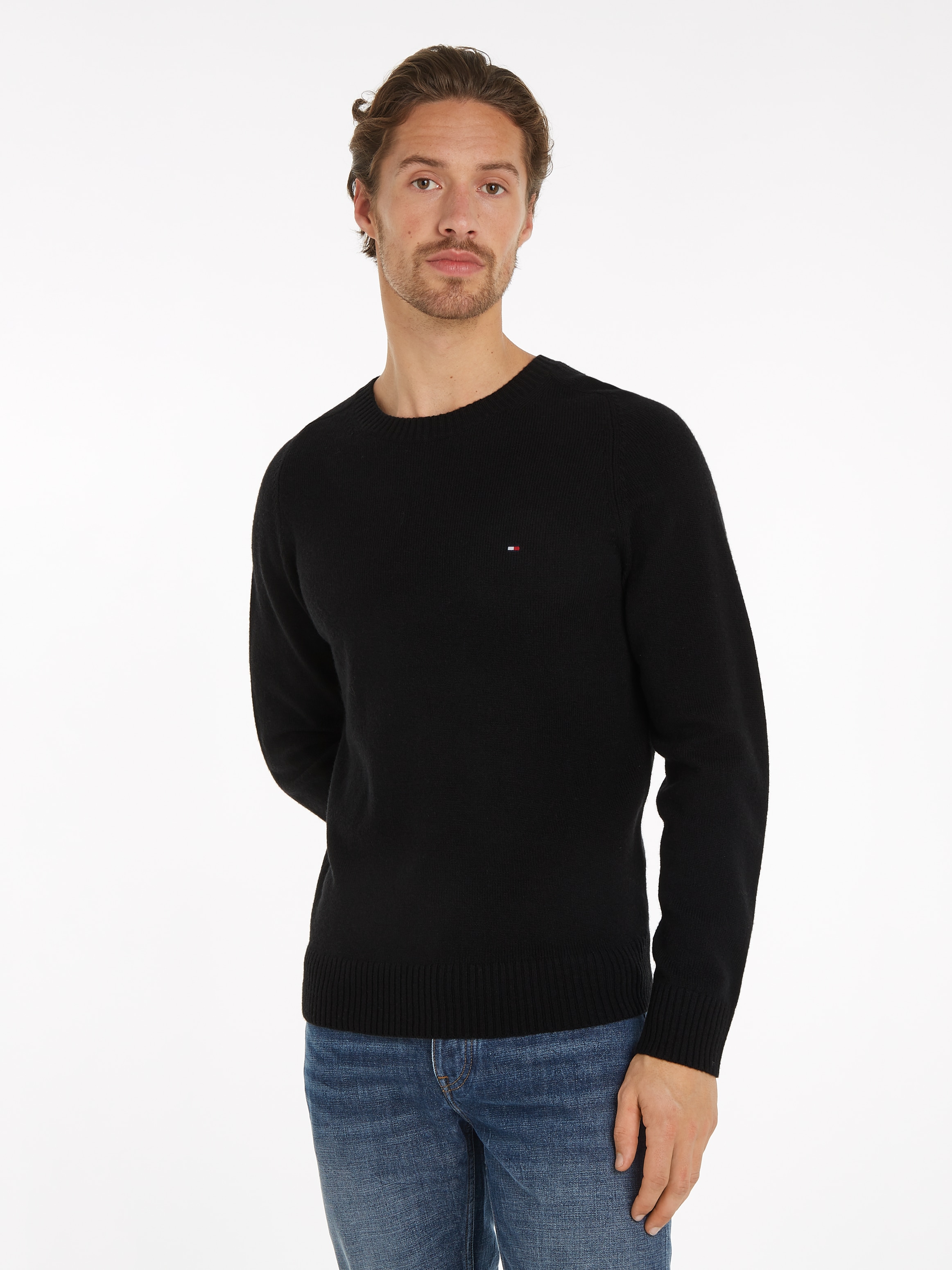 Image of Tommy Hilfiger Rundhalspullover "LAMBSWOOL CREW NECK"