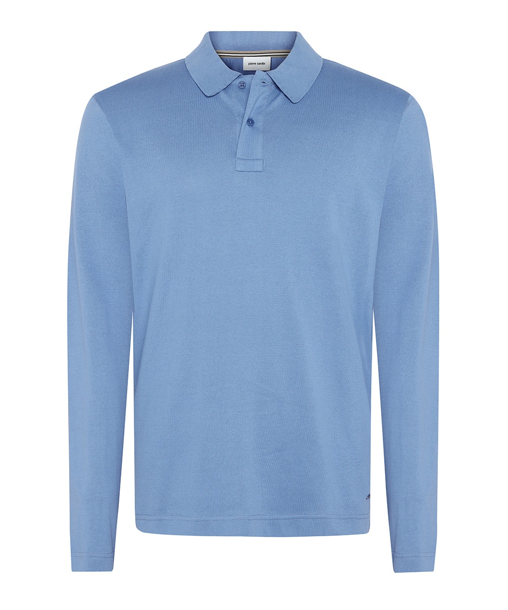 Pierre Cardin Polo à manches longues en forme 2 boutons