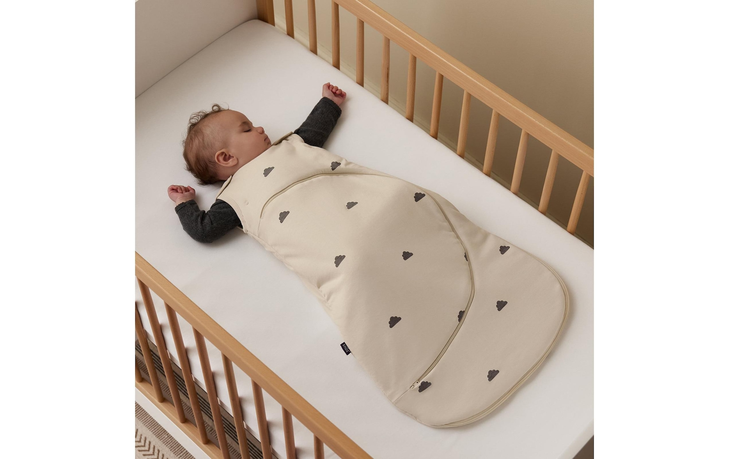   Babyschlafsack »Snüz Pouch 0-6 Monate Sand mit Wölkchen, TOG 0.5«