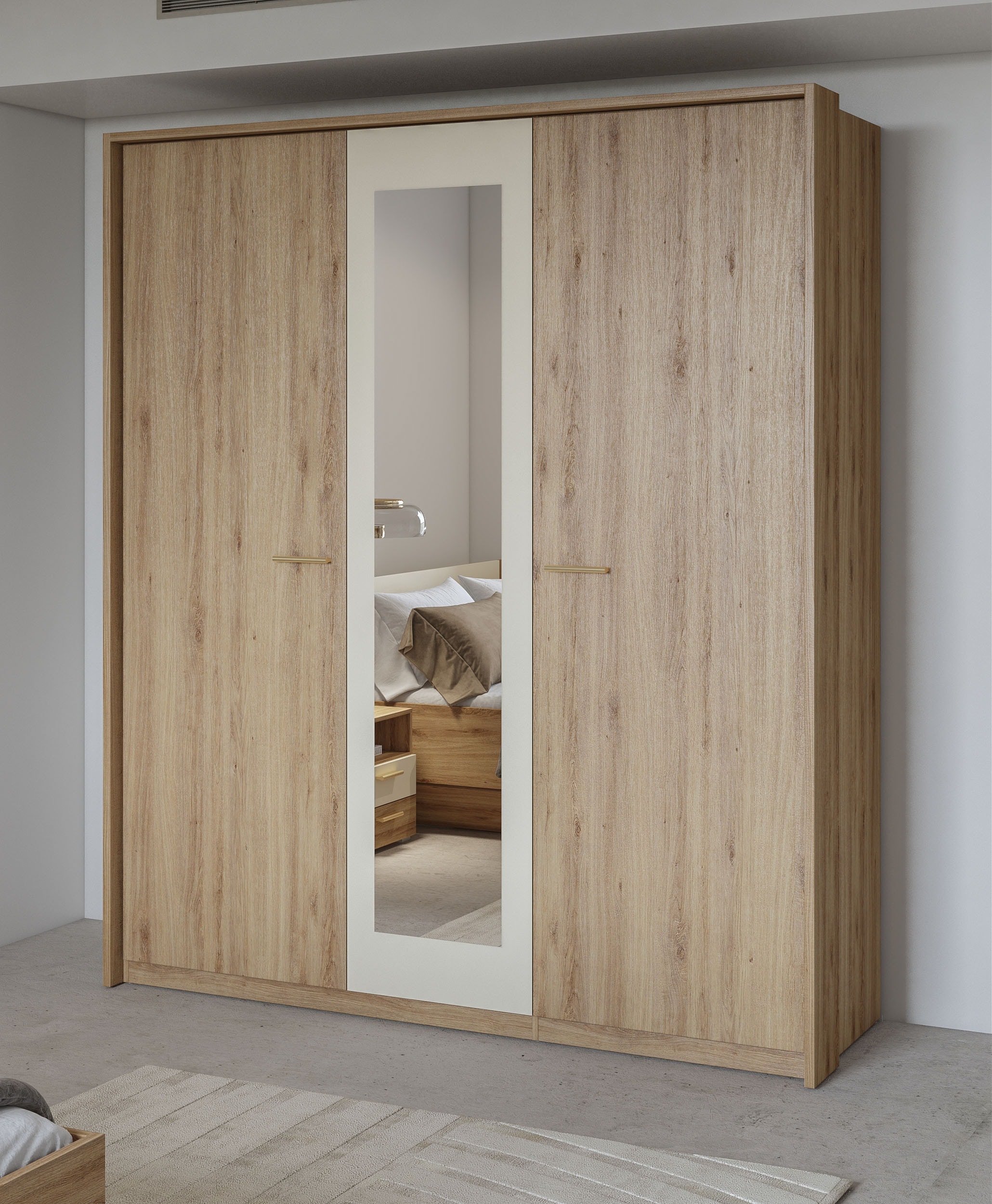 Image of Home affaire Kleiderschrank "Bitry, Wäscheschrank incl. kompletter Innenausstattung" Kleiderschrank, verstellbare Einlegeböden 22 mm stark, tolle Holzoptik