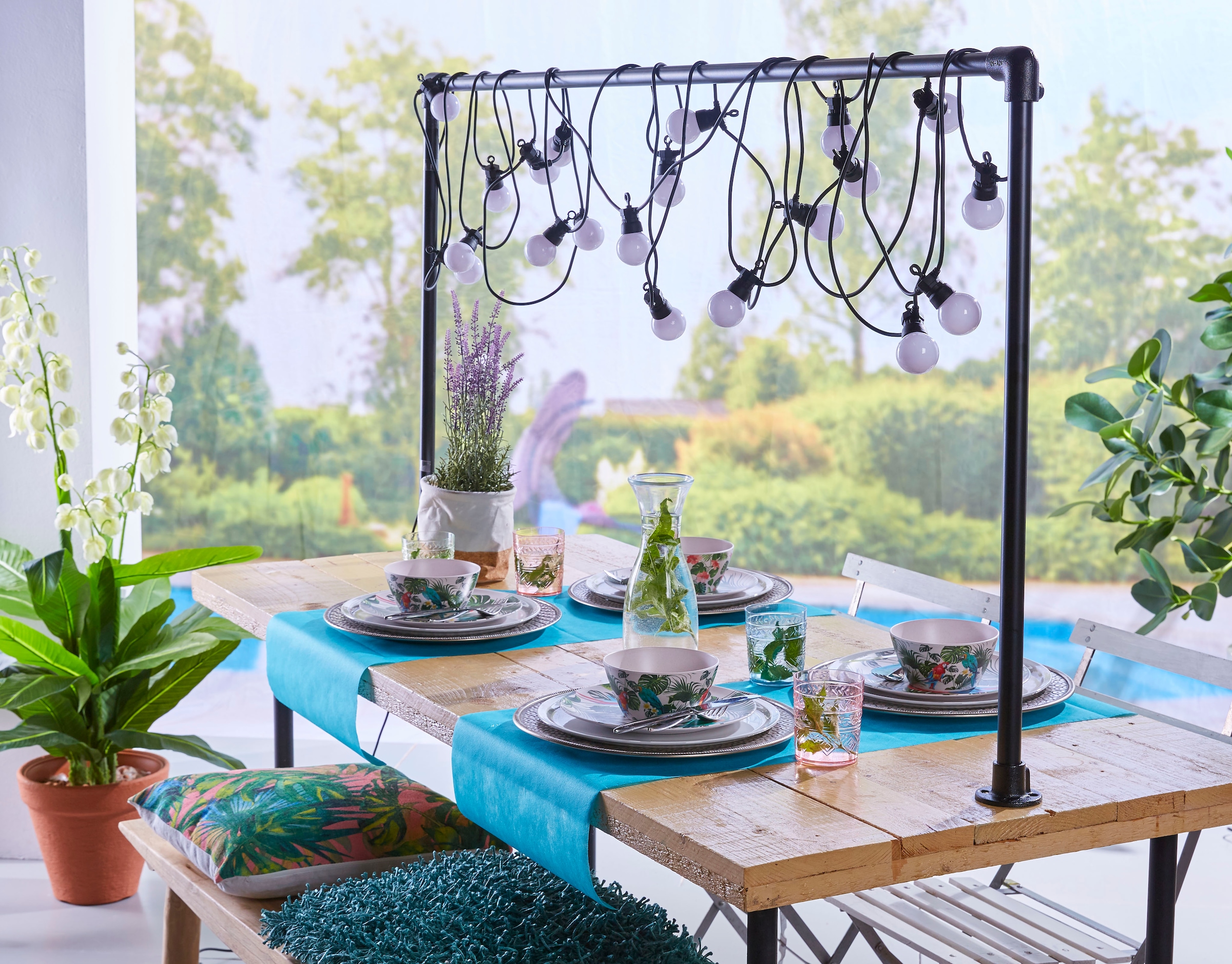 LUXFORM Guirlande lumineuse »24V-Lichterkette Honolulu - mit warmweissen LED« Suspendable partout, intérieur et extérieur