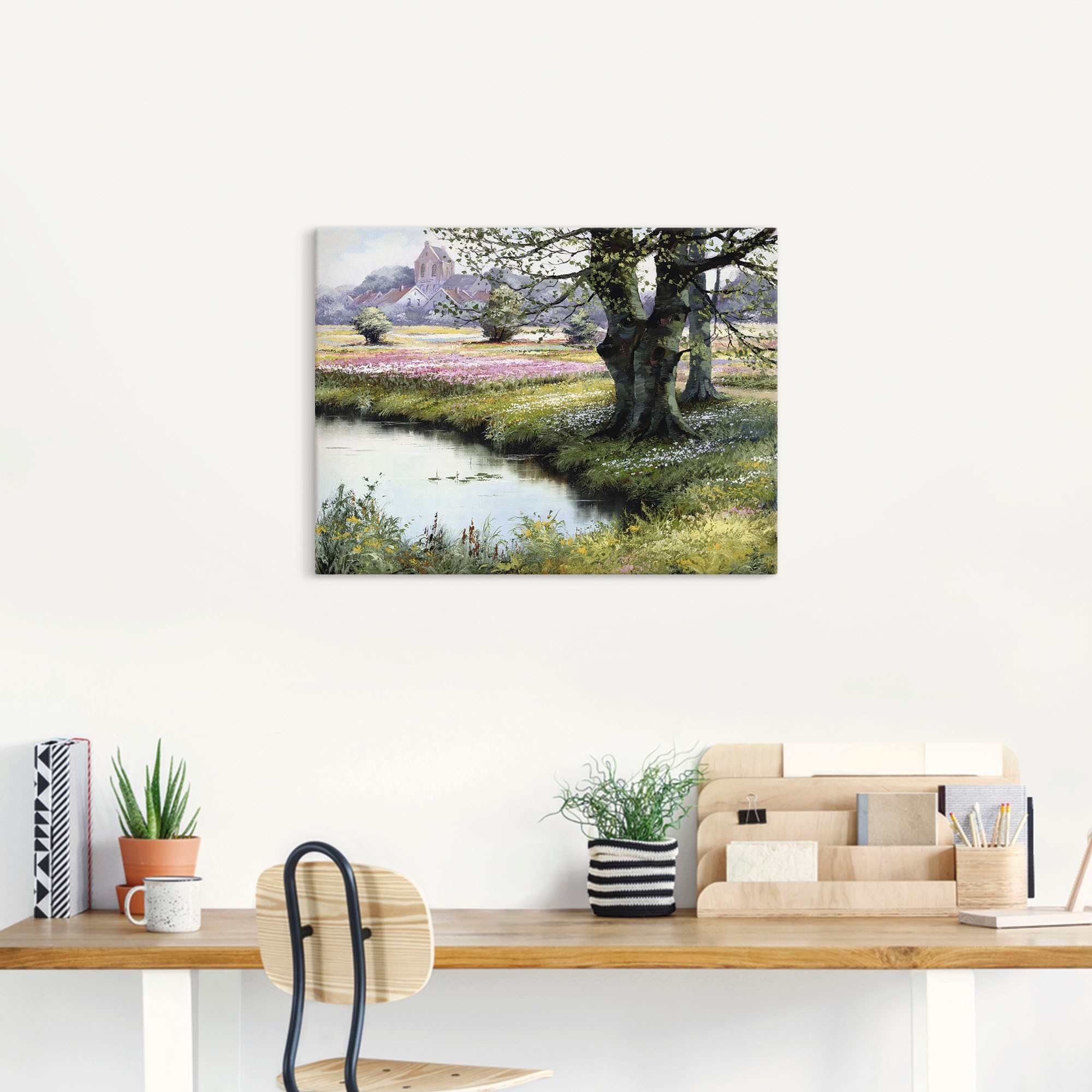 Artland Tableau sur toile »Das Dorf« 1 cuis tlg. auf Holzrahmen gespannt