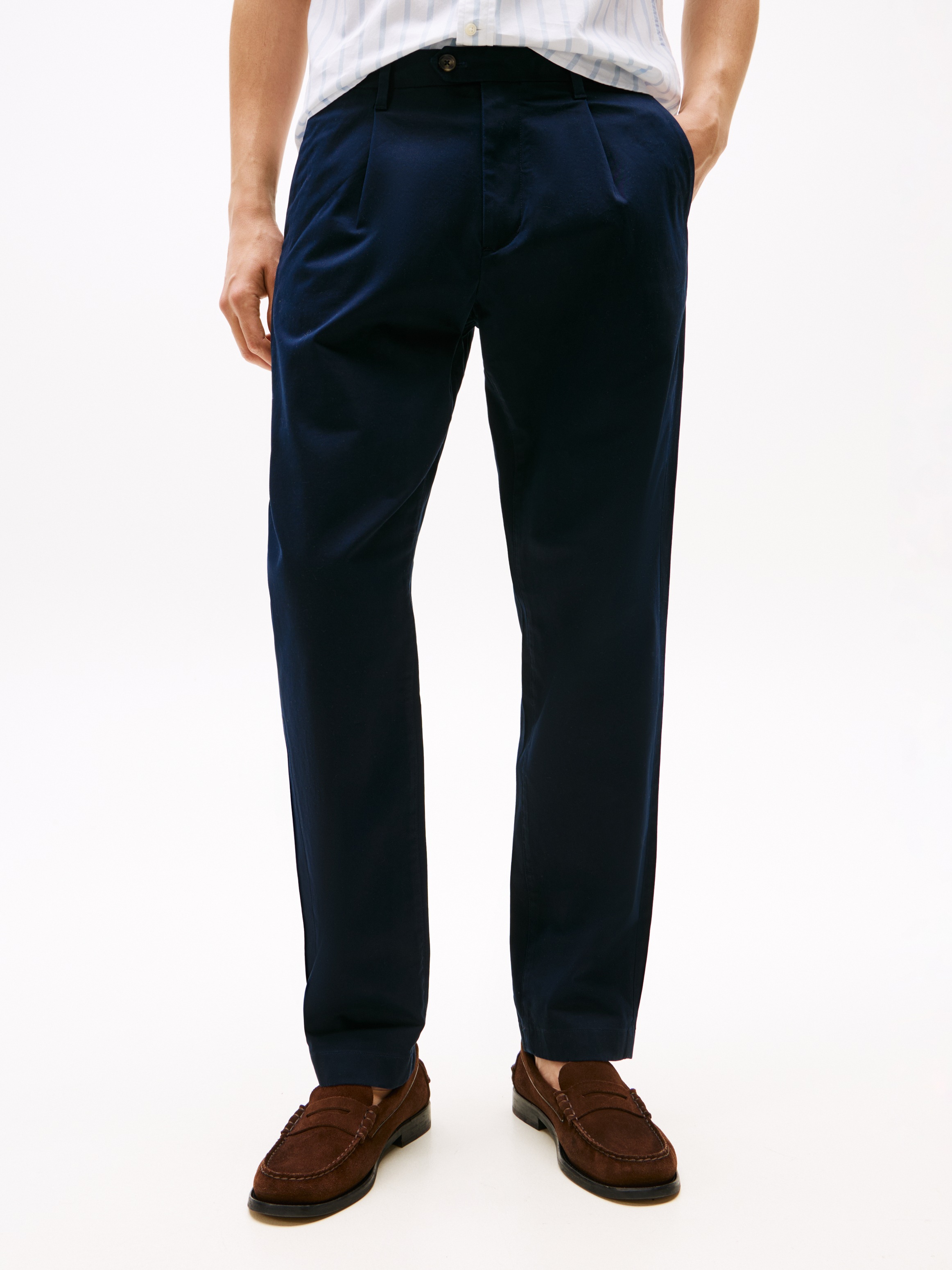 Image of Tommy Hilfiger Chinohose "HARLEM CHINO SATIN" Relaxed fit, Bundfalten