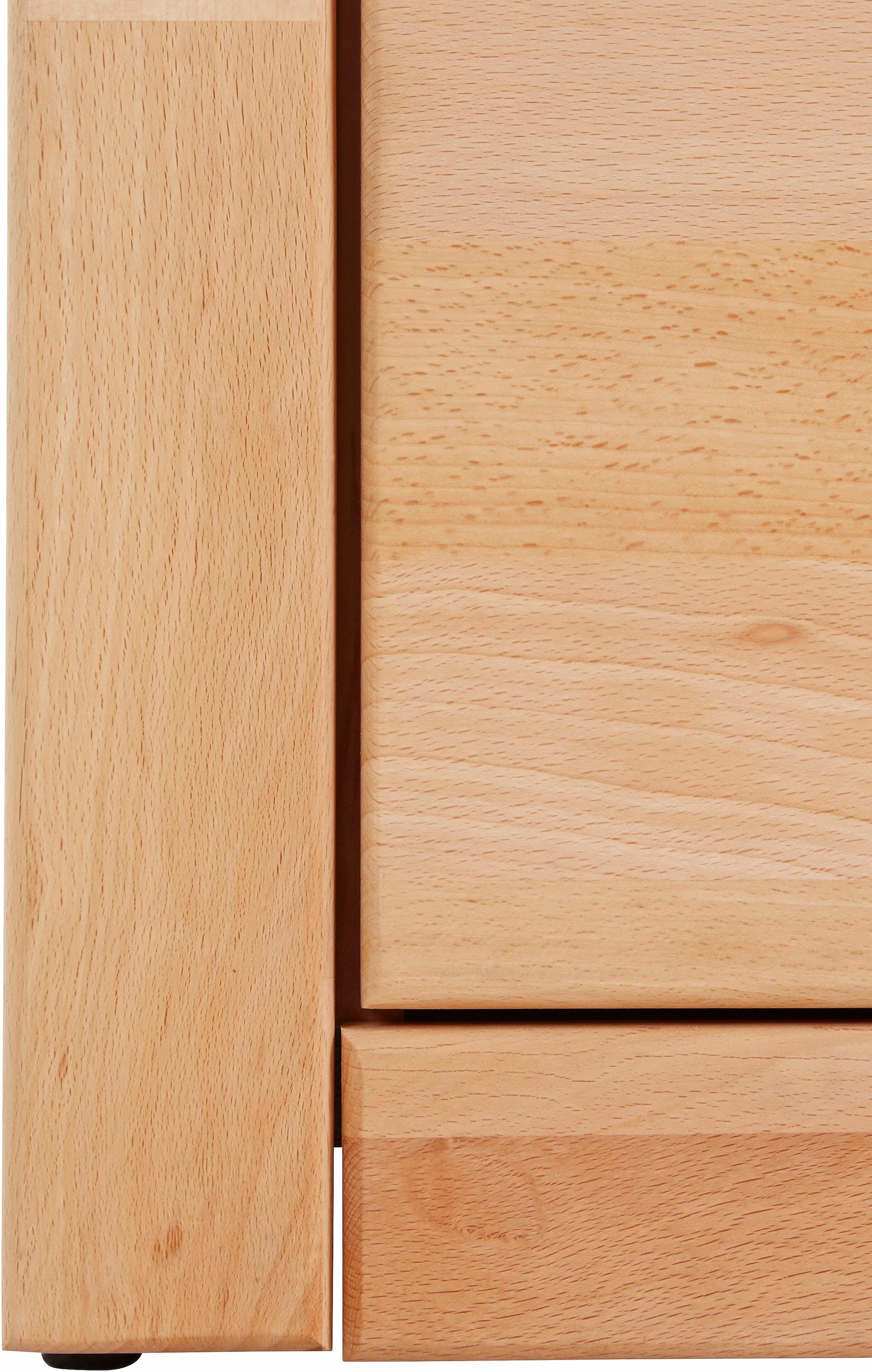 Home affaire Lowboard »Ribe,140cm breit,38cm hoch mit 2 Klappen,Oberplatte aus Massivholz«, Holz massiv, Holzwerkstoff, Metall Griffe,2 Klappen
