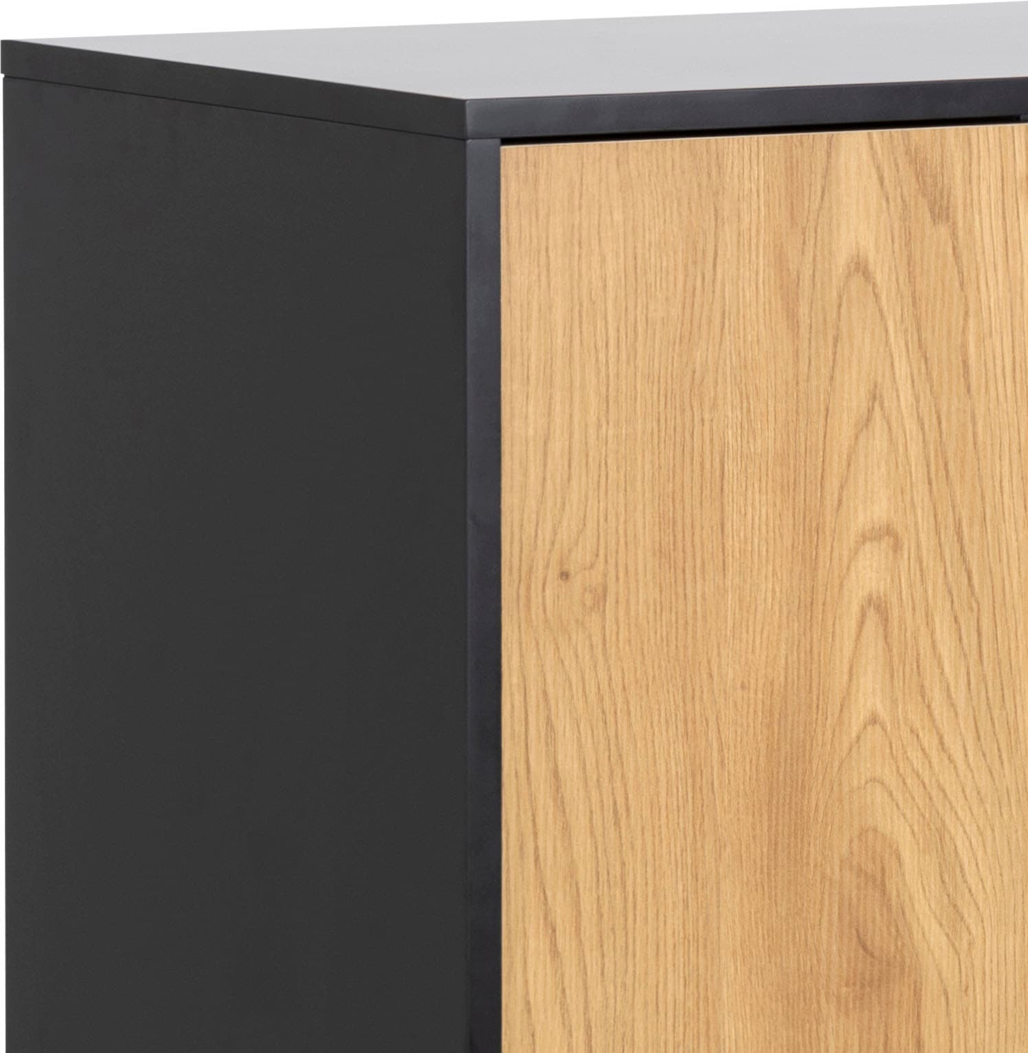 ACTONA GROUP Buffet 1,  avec imitation chêne sauvage, 3 portes et 2 tiroirs, largeur 80 cm