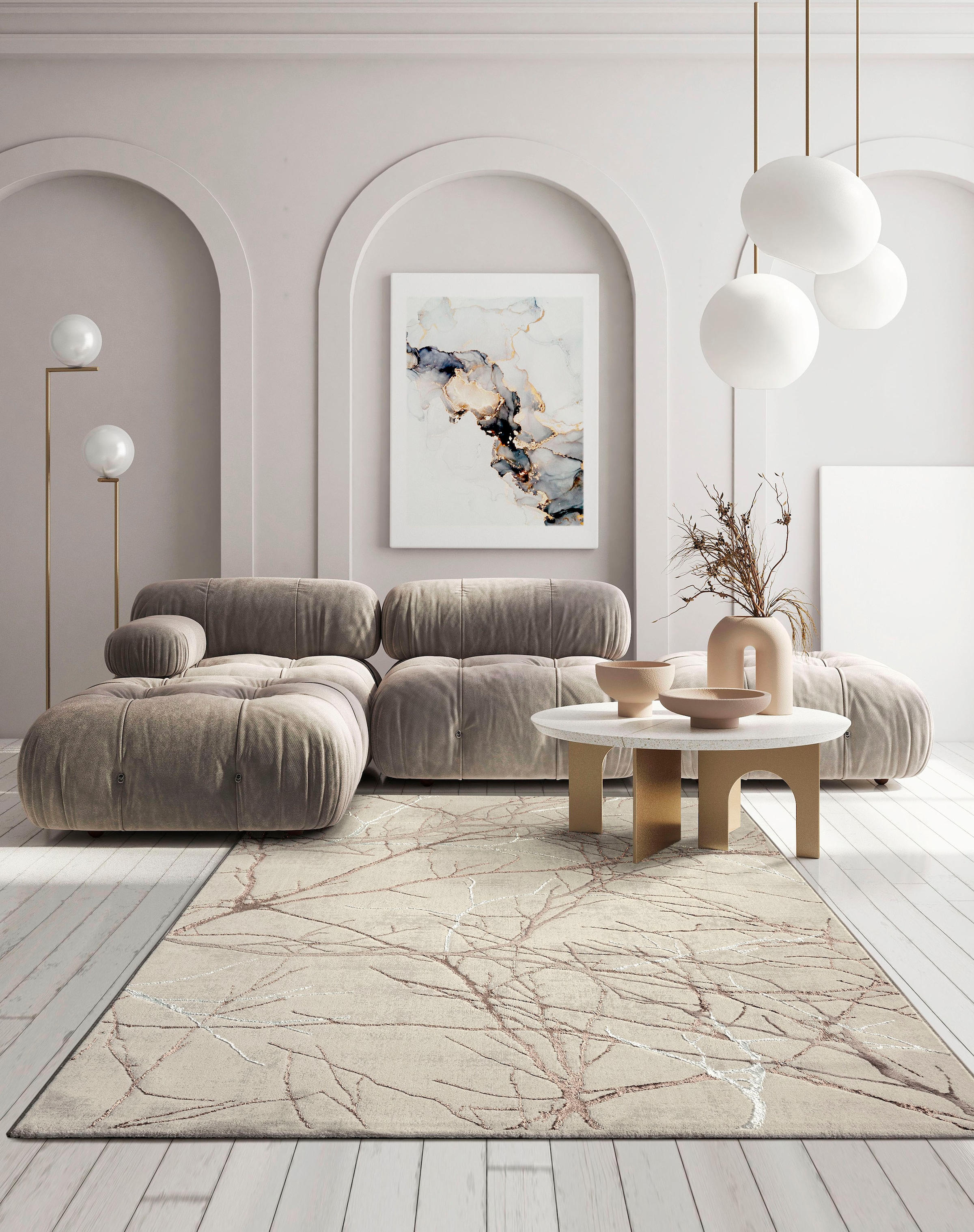 Image of merinos Teppich "Creation 50055" rechteckig 10 mm Höhe elegant, glänzend, Kurzflor, Indoor, pflegeleicht, robust