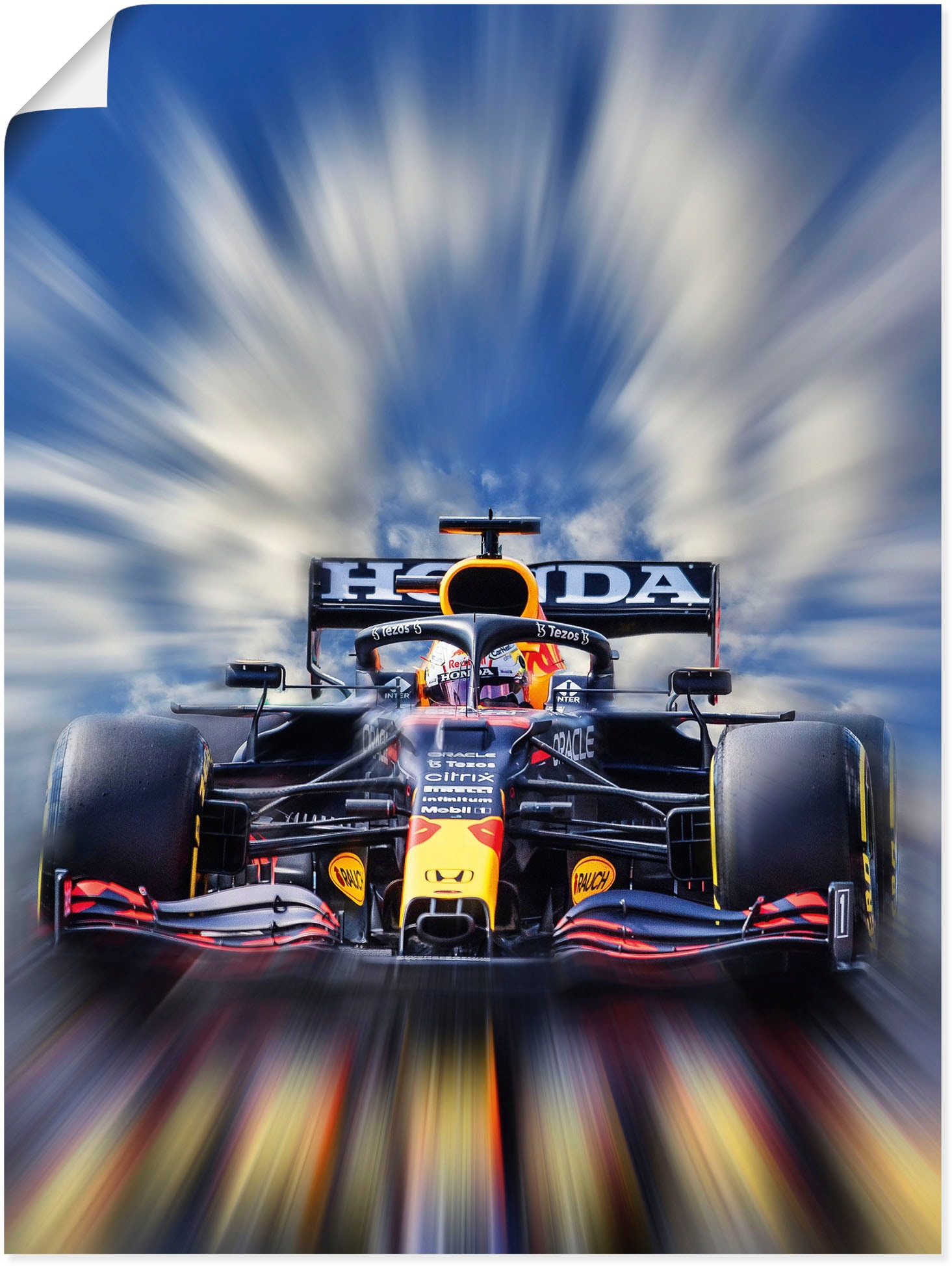 Wandbild »Max Verstappen - Weltmeister der Formel1«, Auto, (1 St.), als Alubild,...