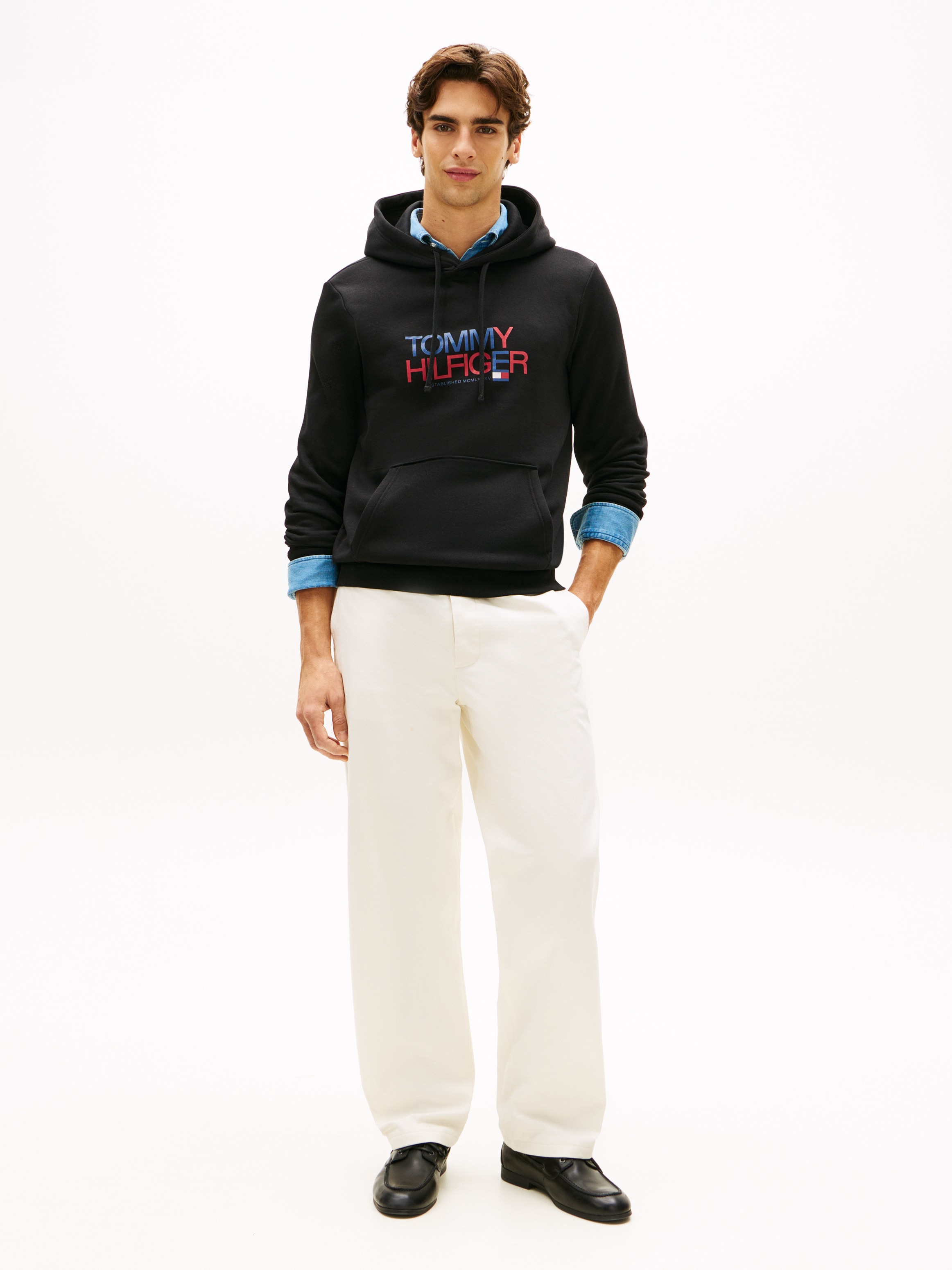 Tommy Hilfiger Kapuzensweatshirt »BRAND LOVE BIG TEXT«, Regular fit mit Kapuze
