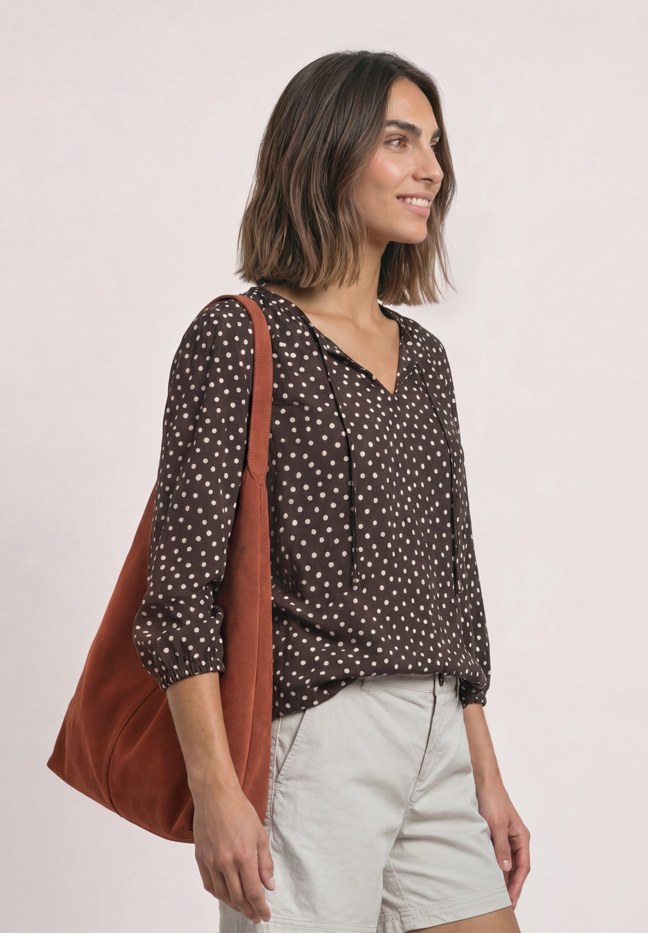 Image of STREET ONE Druckbluse 3/4-Arm Tunika mit Split Neck / mit Punkten