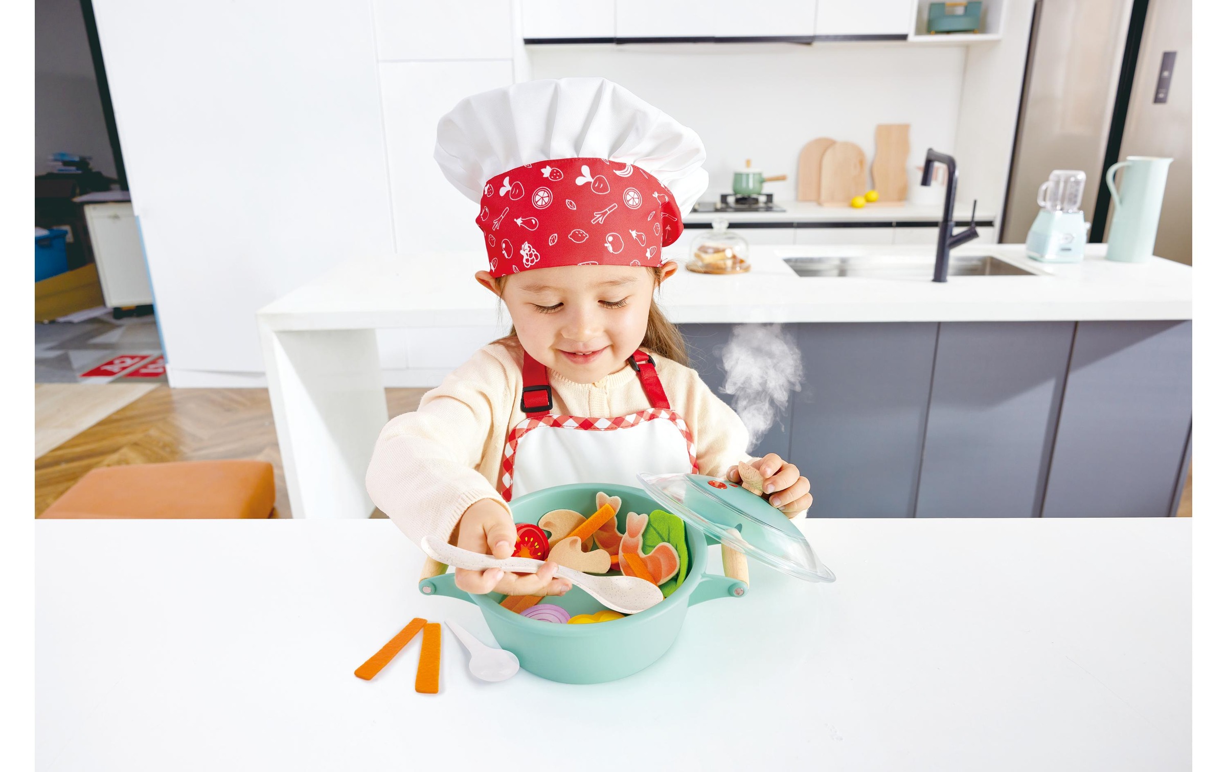 Hape Kinder-Küchenset »Kleiner Küchenchef Dampfgarer-Kochset«
