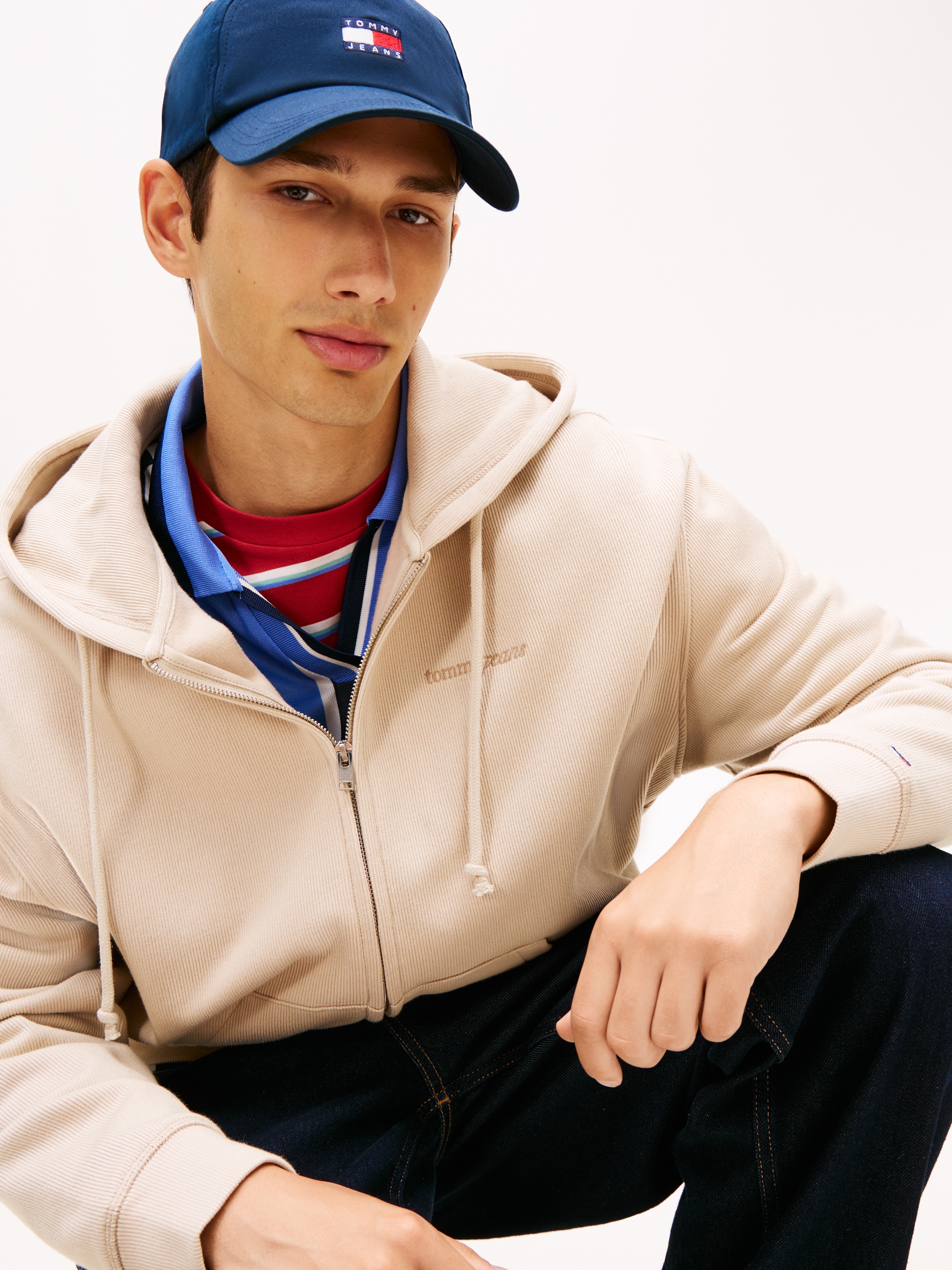 Tommy Jeans Sweat à capuche »TJM 90S SCRIPT RIB FLEECE«