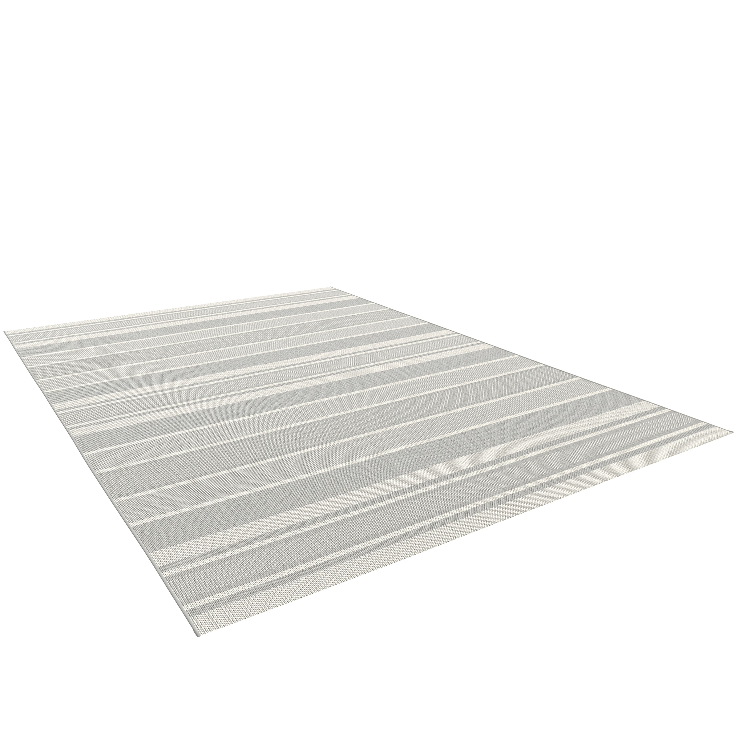 Primaflor-Ideen in Textil Teppich »Outdoorteppich ELDORADO Rigato, Made in Belgium« rechteckig 4 mm Höhe Flachgewebe, gestreift, Scandi, In- und Outdoor geeignet, wasserfest