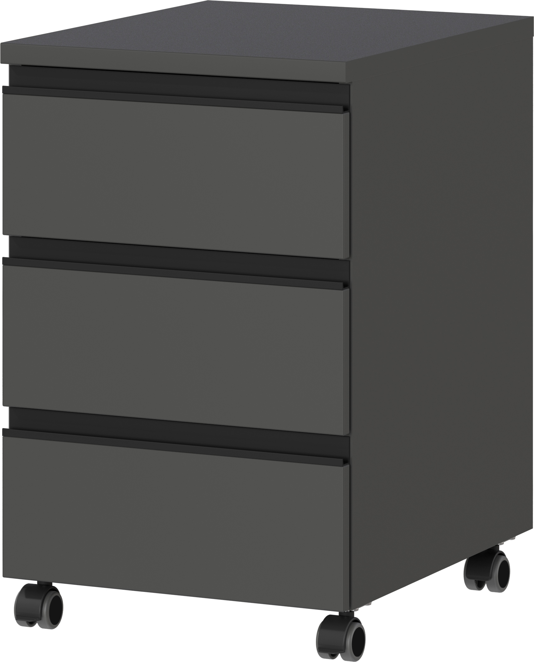 Image of GERMANIA Rollcontainer "Lemont" 40 x 63 x 50 cm, Laufrollen, Soft Close, Metallgriffe, Made in Germany