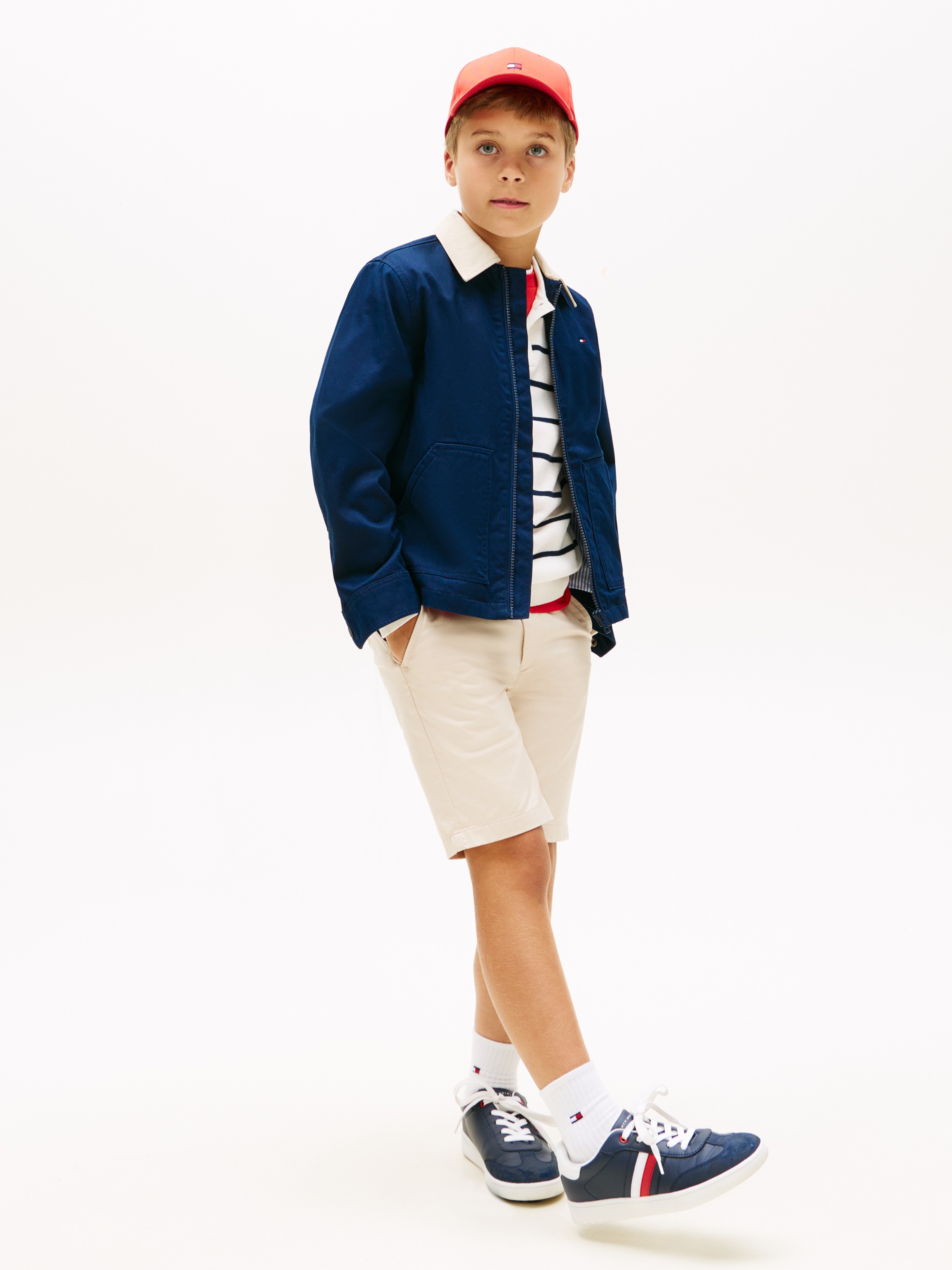 Tommy Hilfiger Veste chemise »CONTRAST COLLAR COTTON JACKET« ohne Kapuze Kinder bis 16 Jahre, regular fit
