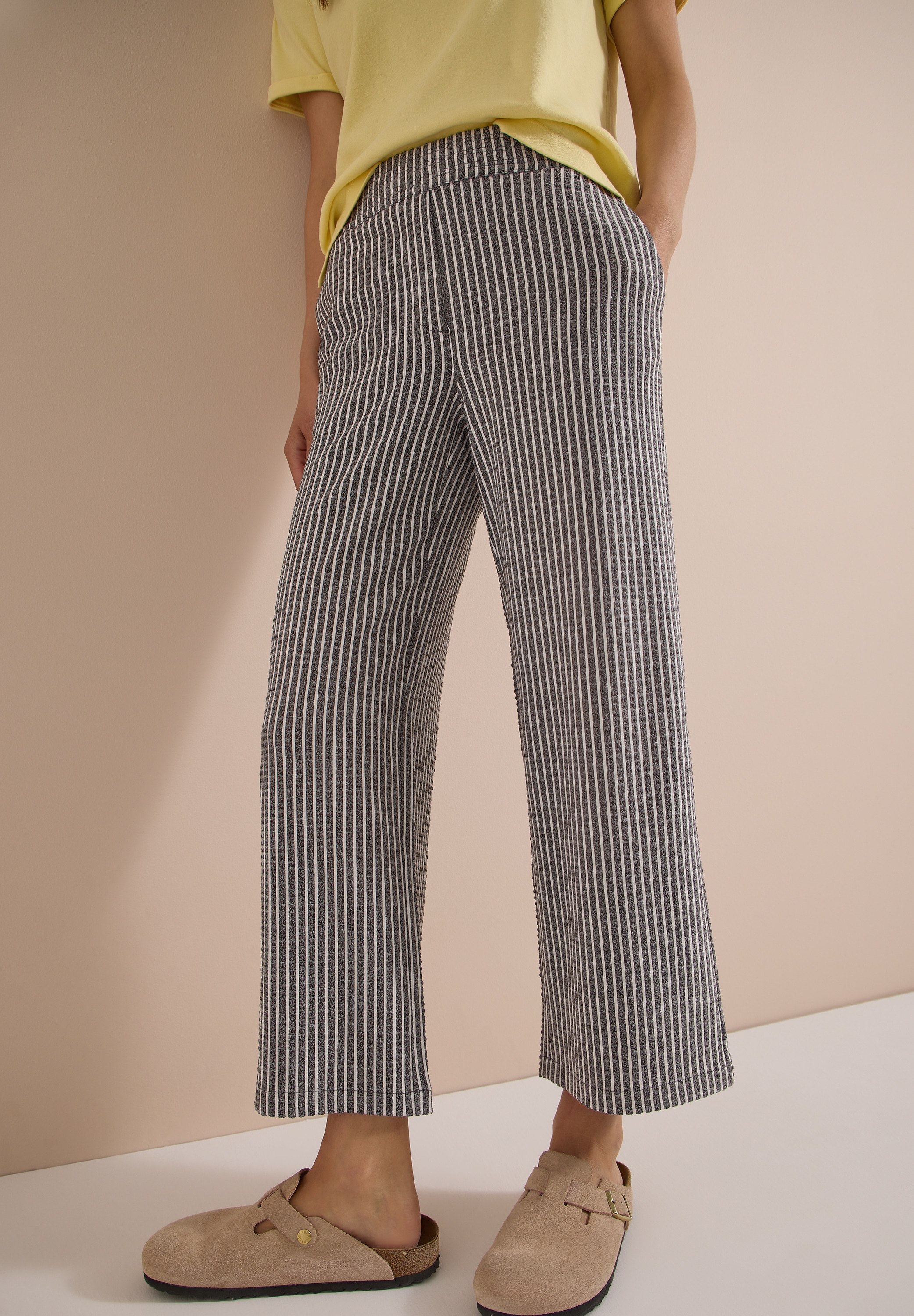 Cecil 7/8-Hose »Style Neele«  Seersucker-Qualität, Streifenmuster, Loose Fit