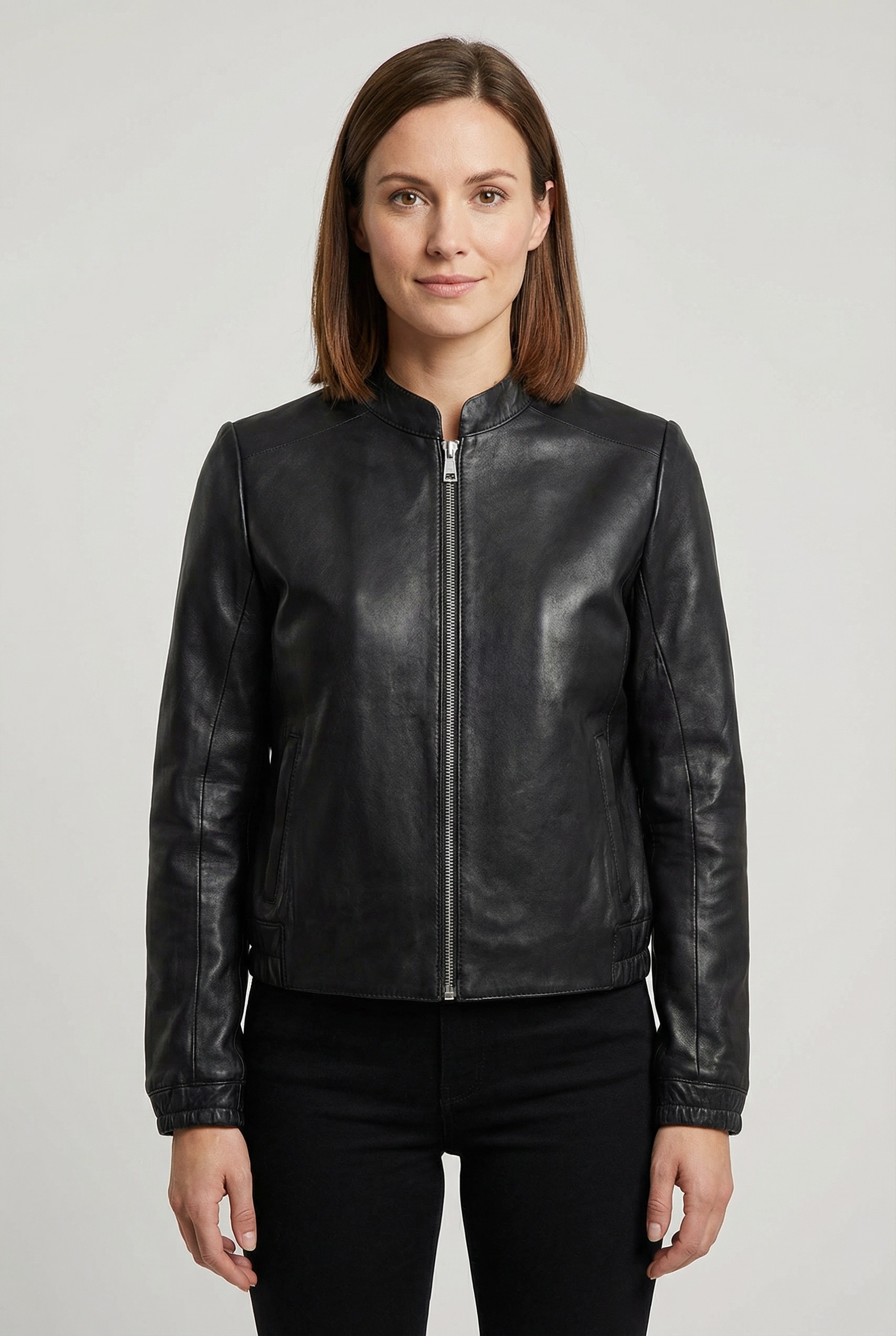 Image of Mauritius Lederjacke "MWAshli" Blouson mit elastischen Bündchen
