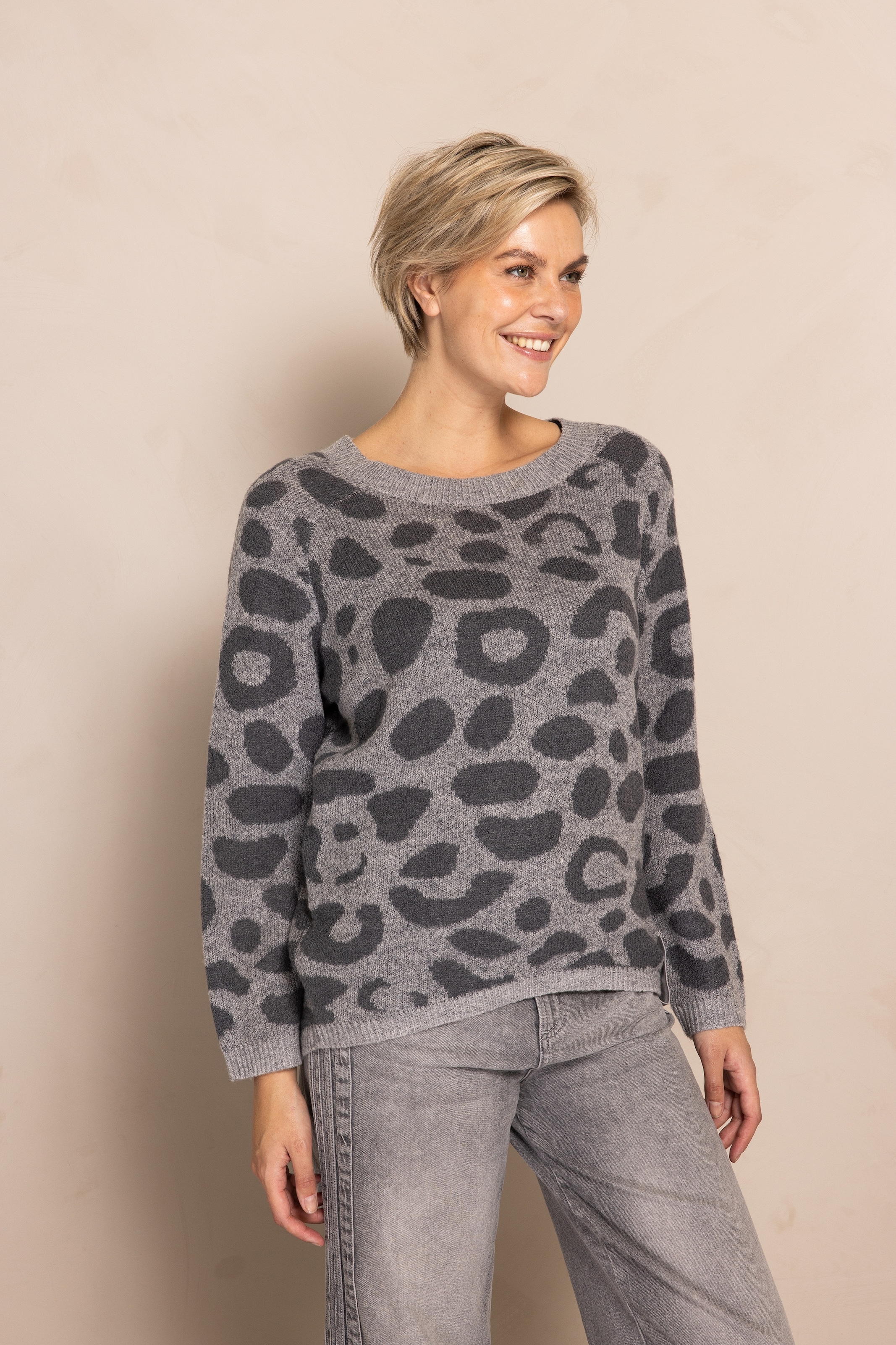 Image of Zhrill Strickpullover "ZHISABELLA" mit langen Ärmeln, aus Wollmischung, hüftlange Schnittform