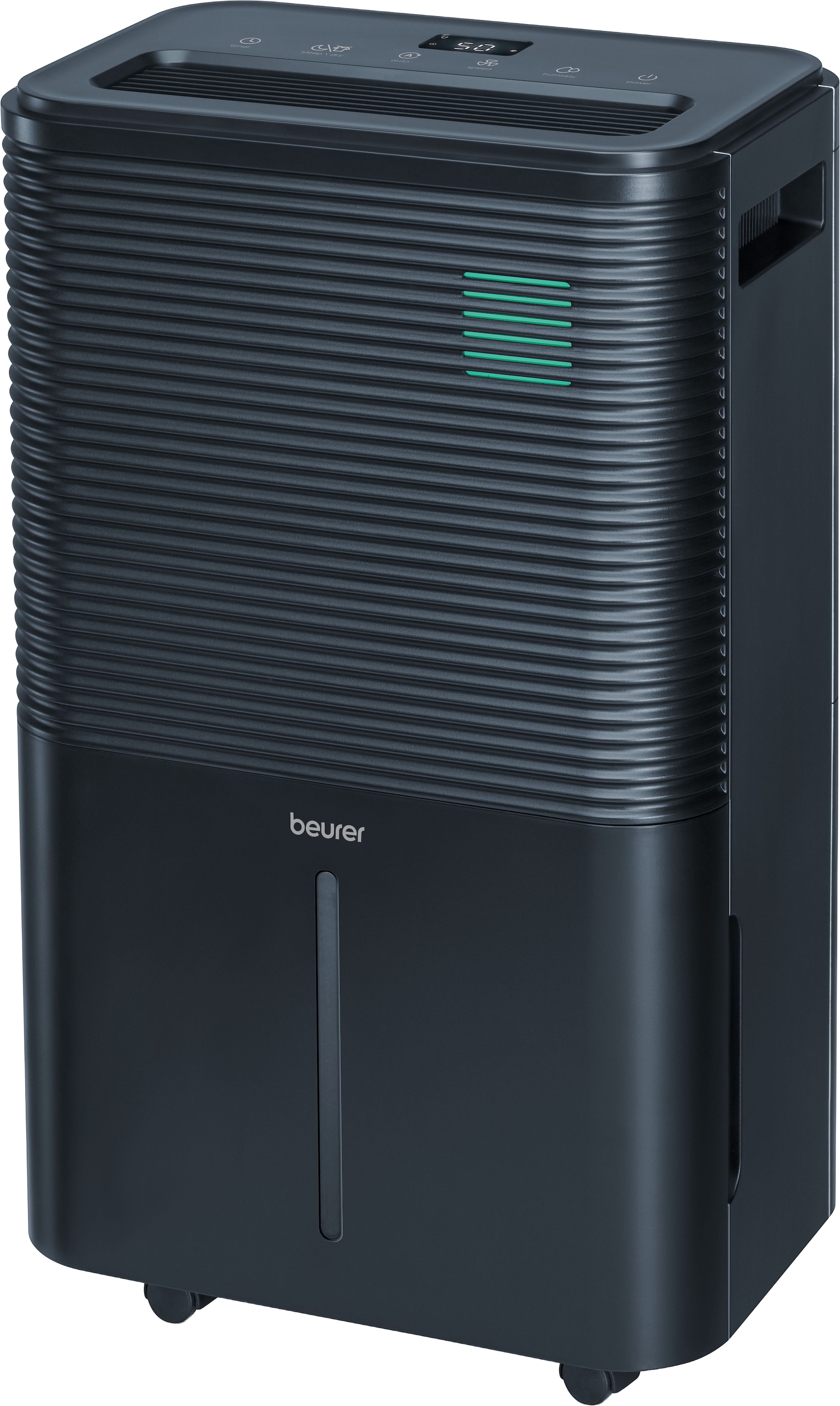 BEURER Déshumidificateur d'air »LE 250, Entfeuchtung bis zu 20 Liter pro Tag, mit 4 l Wassertank« Entfeuchtung 20 l/Tag Tank 4 l Für grosse Räume bis 60m² geeignet, zwei Lüfterstufen, Timerfunktion