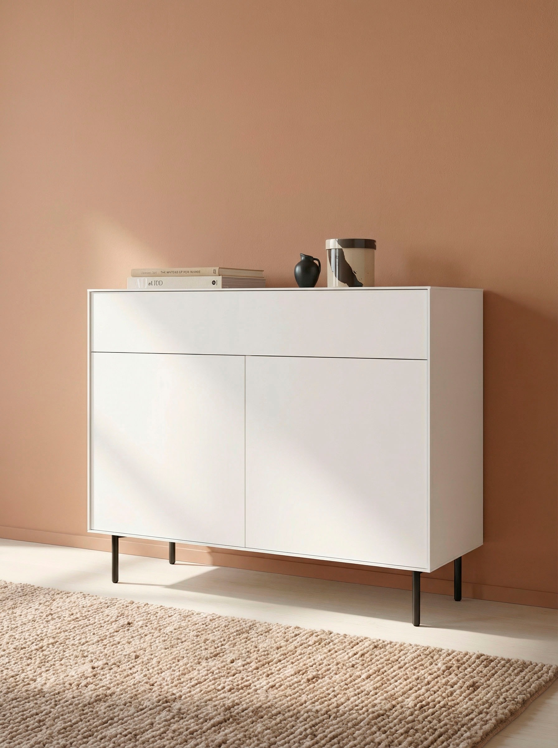 Image of LeGer Home by Lena Gercke Lowboard "Essentials, Kommode, Anrichte, Kombikommode, Schrank mit Metallfüssen" Breite: 111 cm, UV lackiert, Push-to-open-Funktion