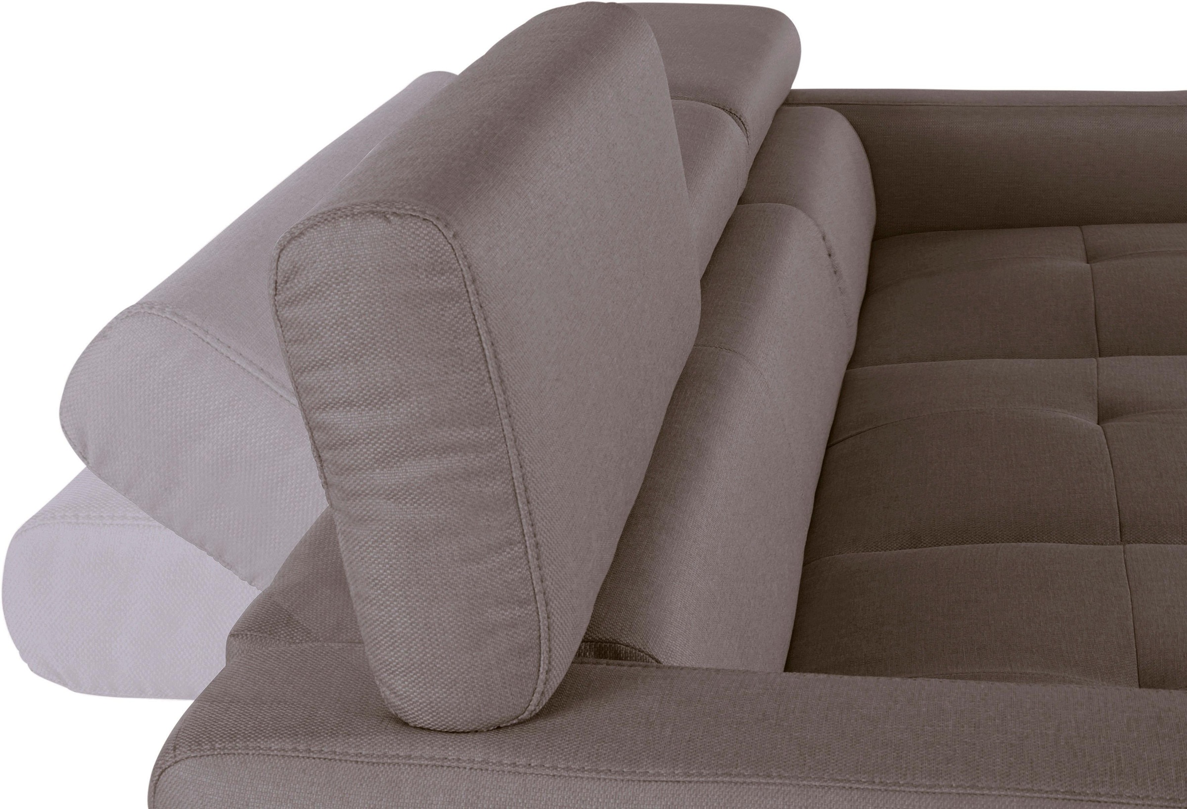 COTTA Ecksofa »Sammy L-Form«, inklusive Kopfteilverstellung, wahlweise mit Bettfunktion