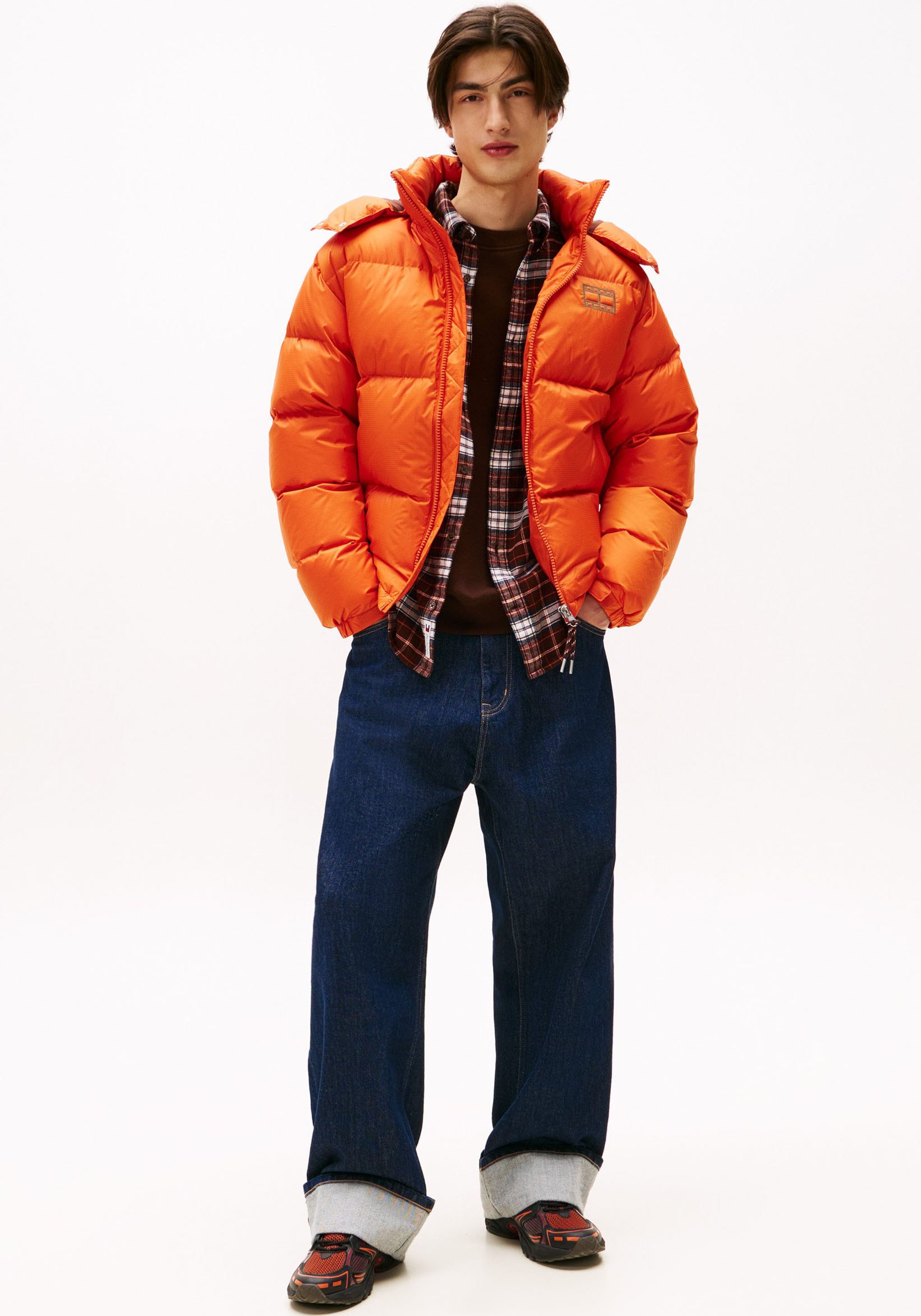 Tommy Jeans Veste matelassée »ALASKA DOWN PUFFER« mit Kapuze Übergangsjacke Regular fit mit abnehmbarer Kapuze