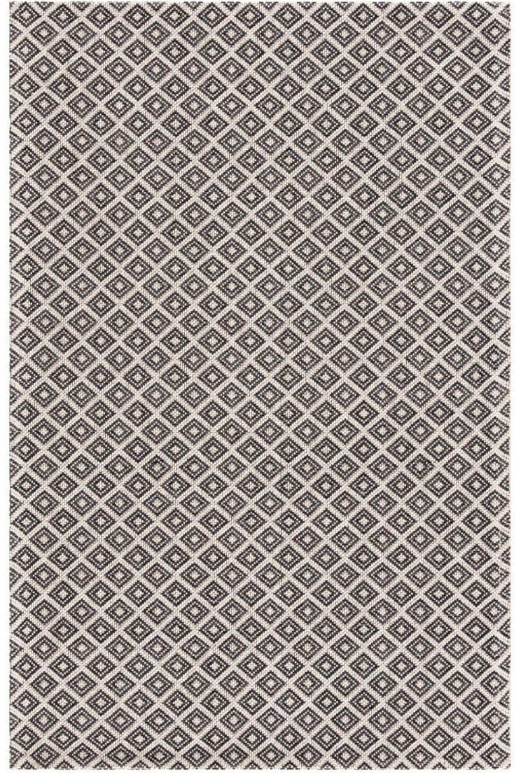 Carpet City Teppich »Cotton«, rechteckig, 5 mm Höhe, Flachgewebe, 100% Baumwolle, Rauten-Optik, Pflegeleicht