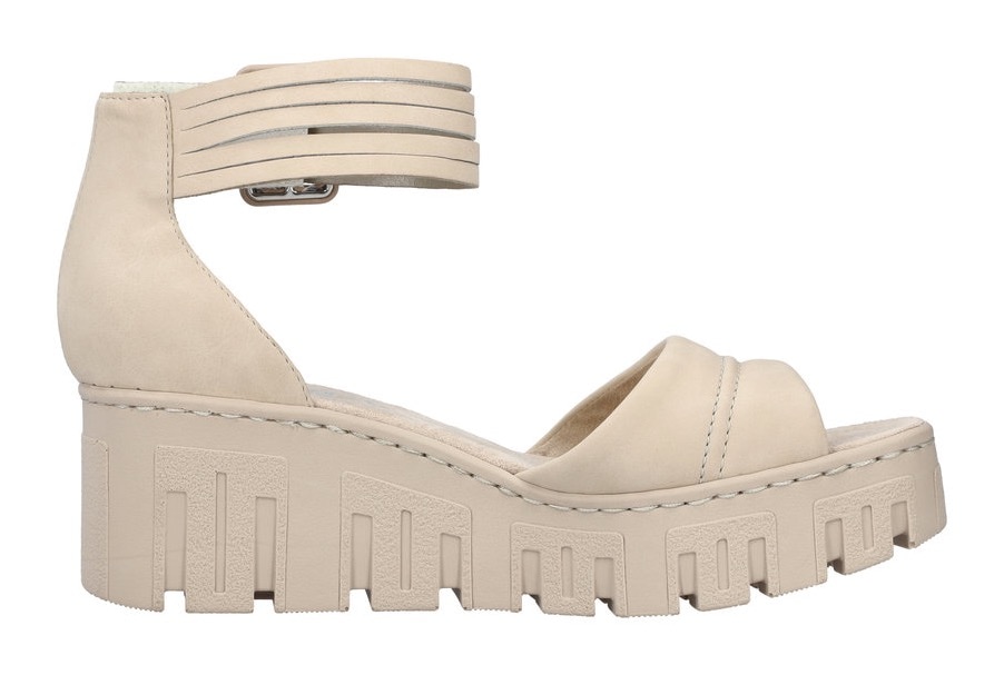 Rieker Keilsandalette, Sommerschuh, Sandale, Keilabsatz, mit kräftiger Profilsohle