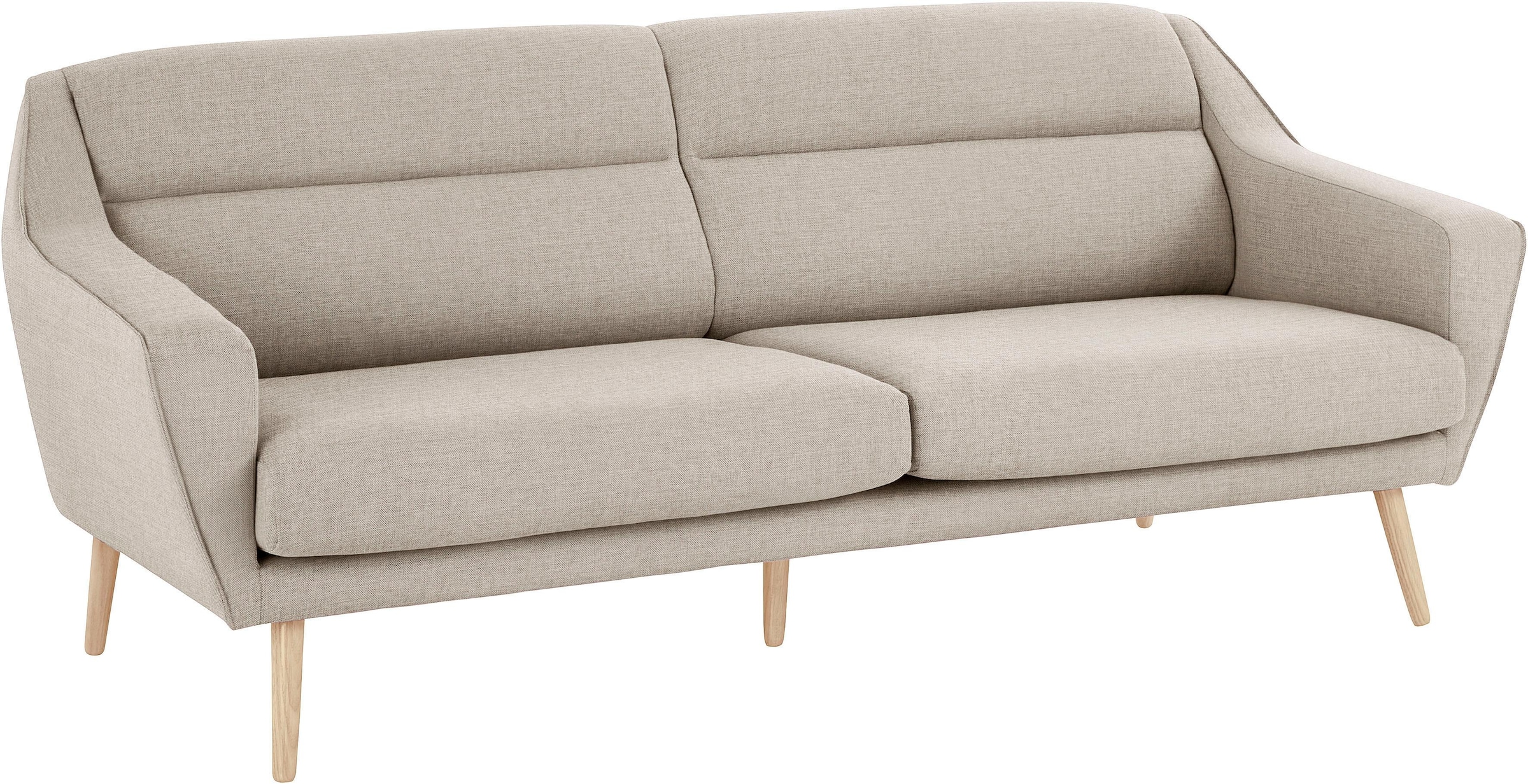 andas 3-places »Bille« mit Naht im Rückenkissen und Eiche-Beinen, Design by Morten Georgsen