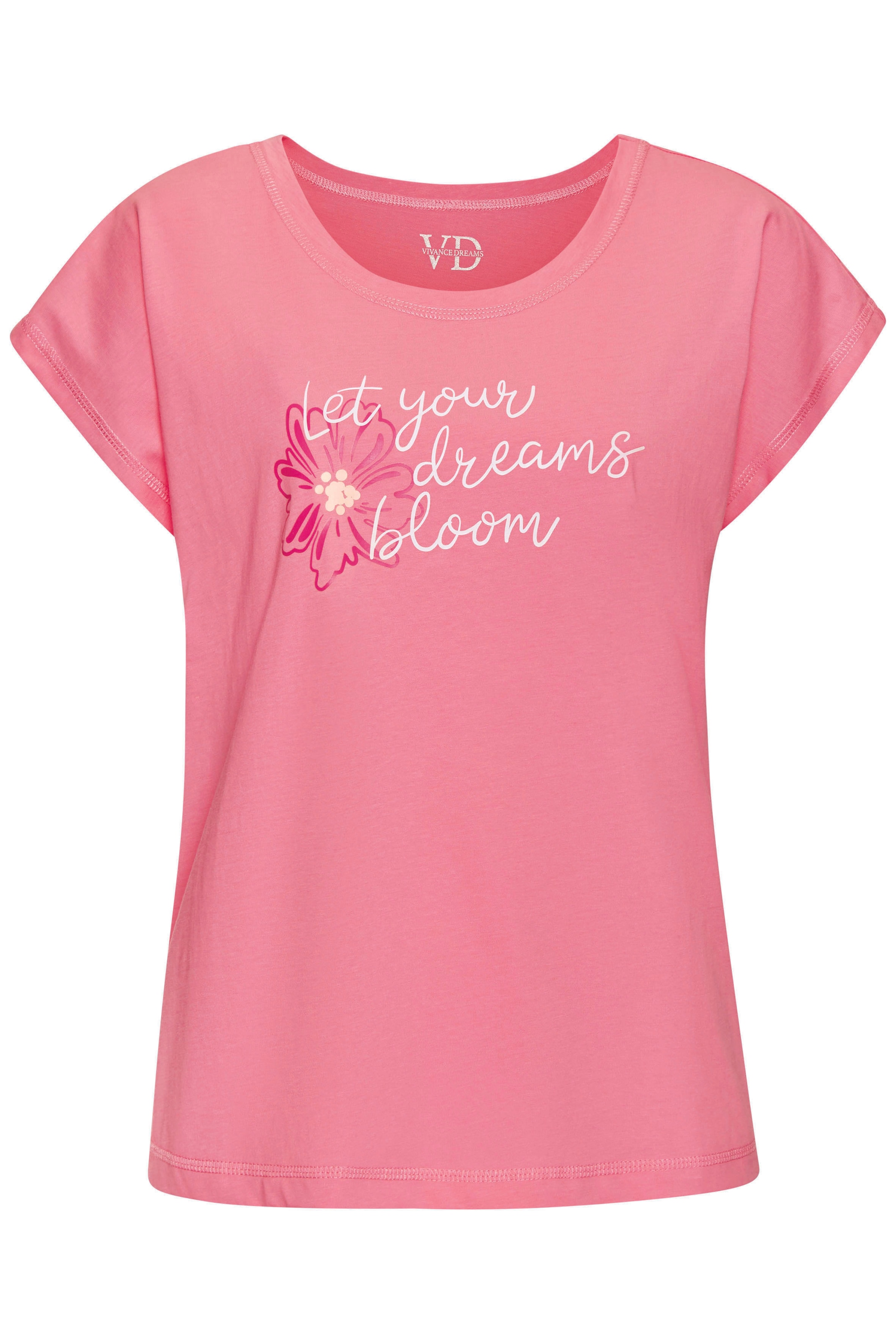 Vivance Dreams Pyjamaoberteil, mit schönem Frontprint