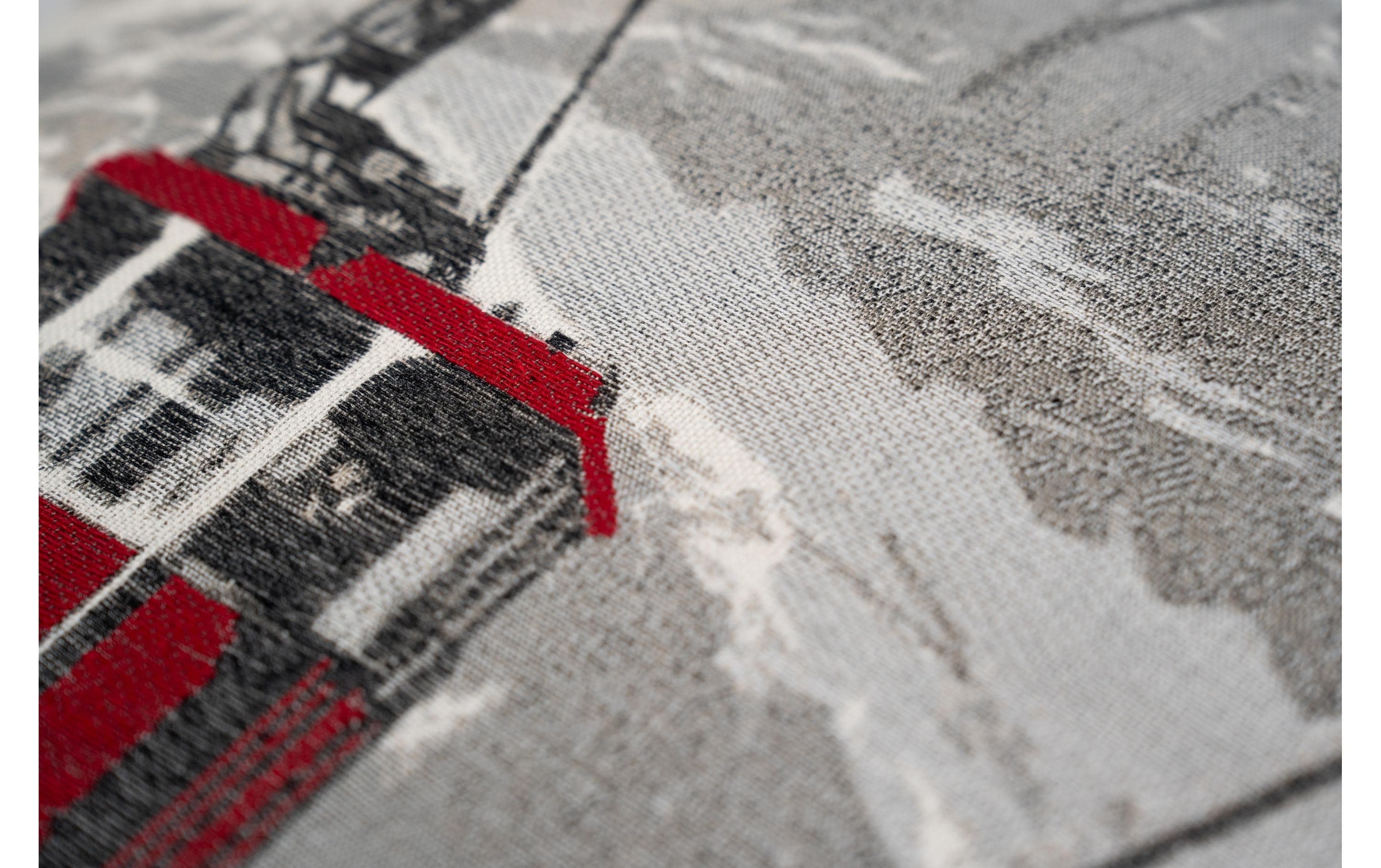 Casa Leon Kissenbezug »Kissen Seilbahn 45 x 45 cm, Beige/Rot«