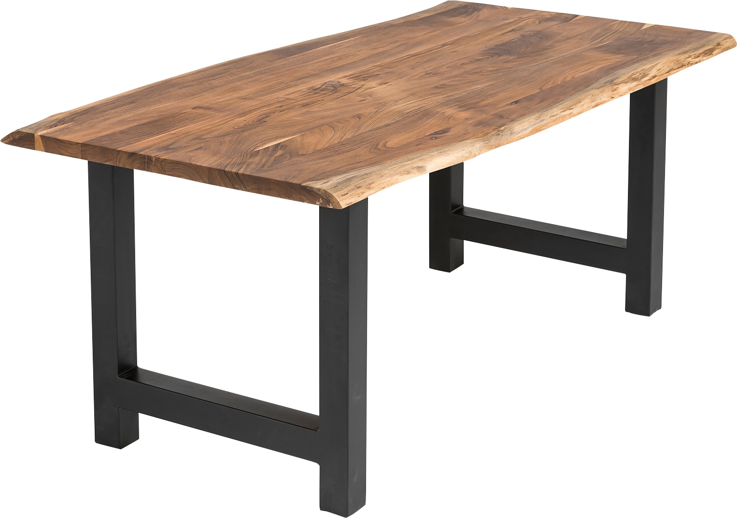 SalesFever Ensemble de salle à manger »Esszimmerausstattung aus Holz und Metall« Set, 5 cuis tlg. 5-teiliges Set aus doppelt gewachstem Massivholz