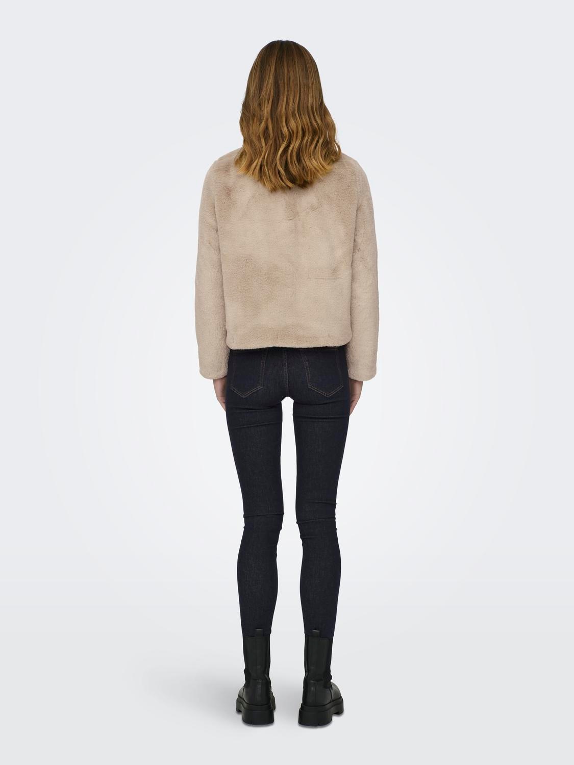 ONLY Fellimitatjacke »ONLNEWVIDA LIFE FAUX FUR JACKET OTW CC« ohne Kapuze Kunstfaser,