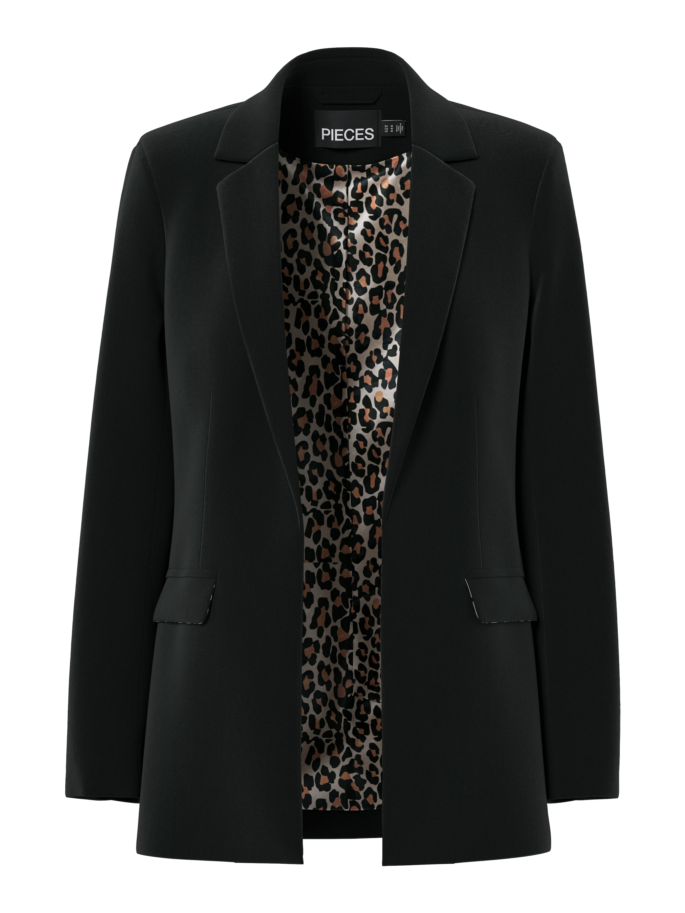 pieces Longblazer »PCBOZZY LS DETAIL BLAZER NOOS BC«, mit Leo Futter