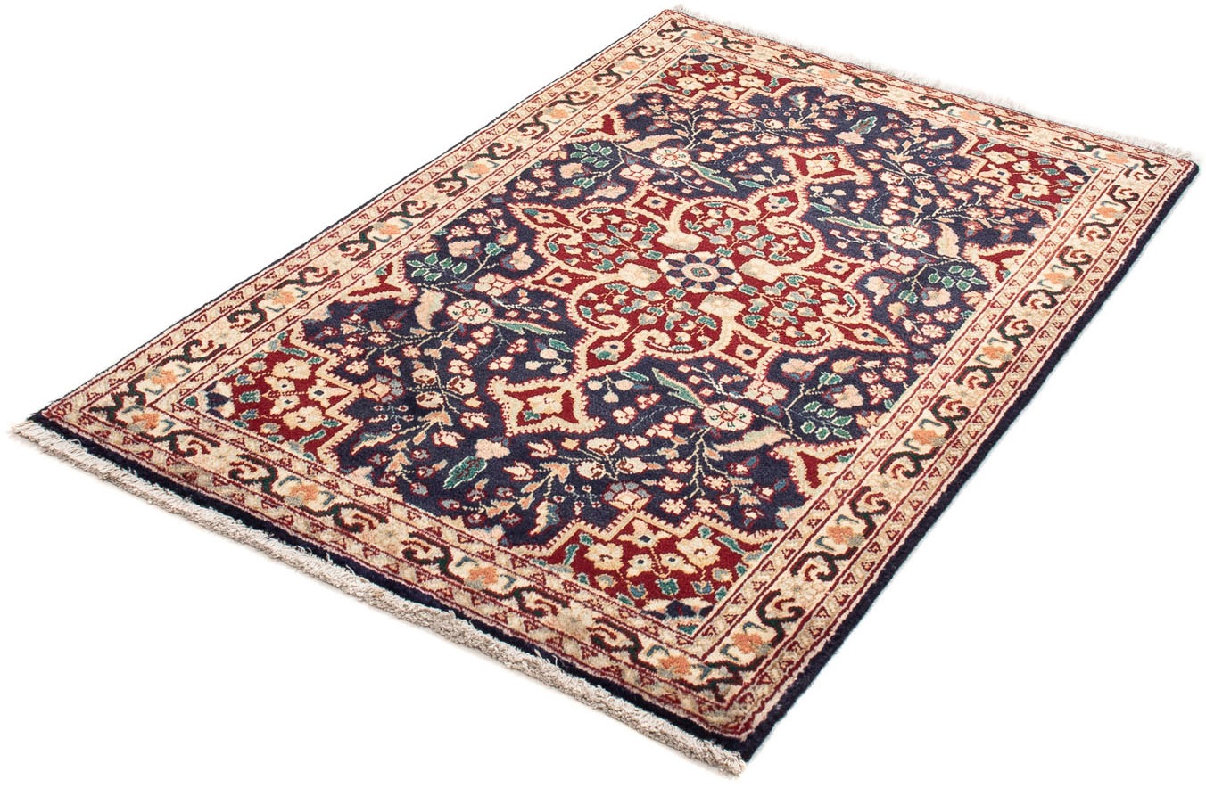 Image of morgenland Orientteppich »Perser - Täbriz - 134 x 86 cm - dunkelblau«, rechteckig, 10 mm Höhe, Wohnzimmer, Handgeknüpft, Einzelstück mit Zertifikat bei Ackermann Versand Schweiz