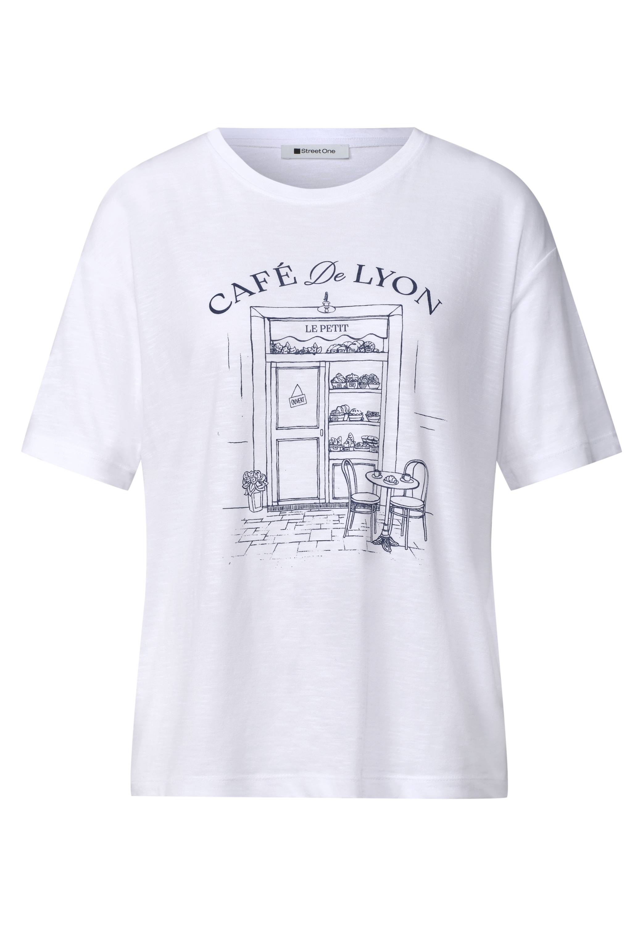 STREET ONE Rundhalsshirt Sommershirt mit Frontprint