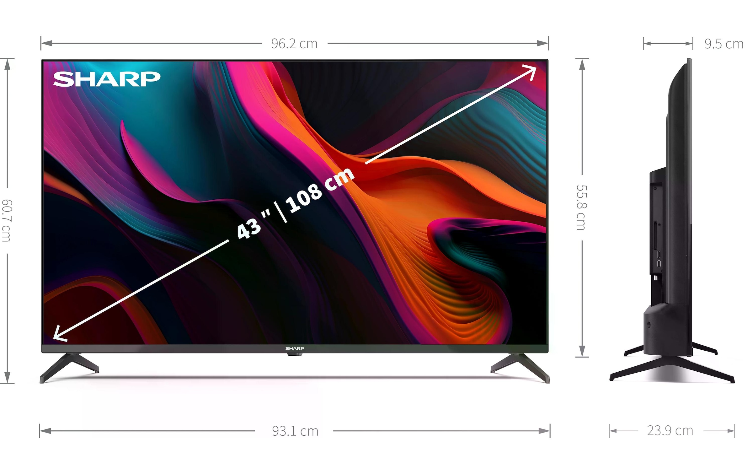 Sharp LED-Fernseher »43GL4260E«, 4K Ultra HD, Google TV