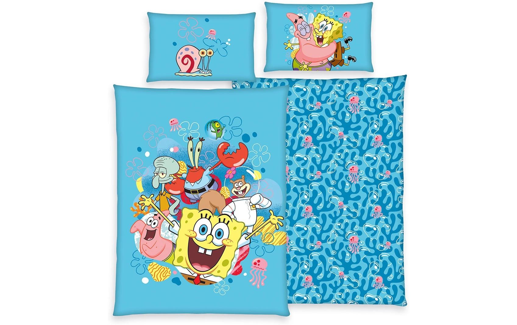 Image of Herding Kinderbettwäsche "Spongebob, 65/100+160/210 cm"