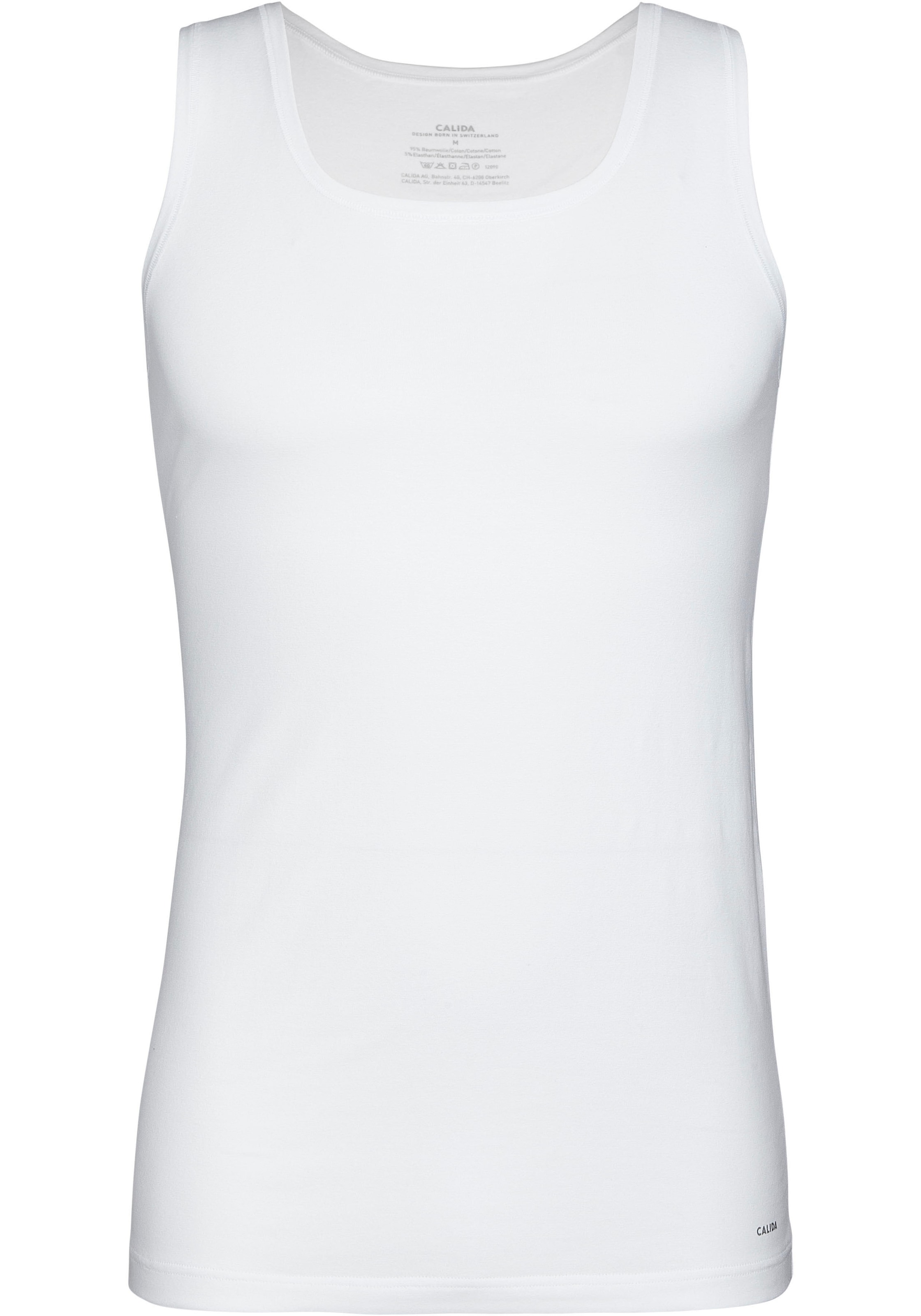 CALIDA Chemise d'aisselle »Cotton Code« Rundhals-Ausschnitt, Single Jersey Qualität, atmungsaktiv, elastisch