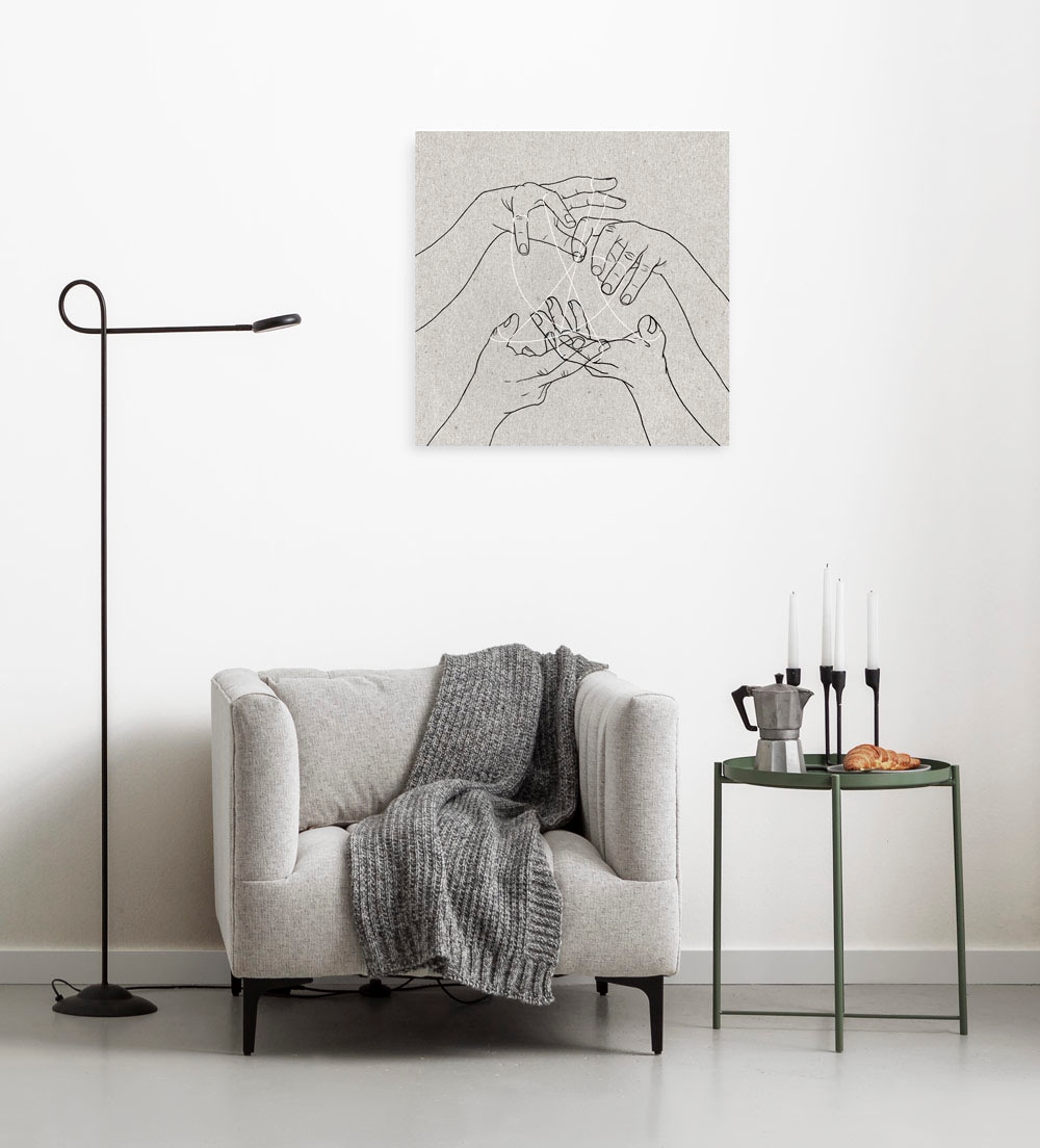 Komar Leinwandbild »Puppet Show - Grösse 60 x 60 cm«, Natur, (1 St.), Keilrahmenbild mi Echtholzrahmen