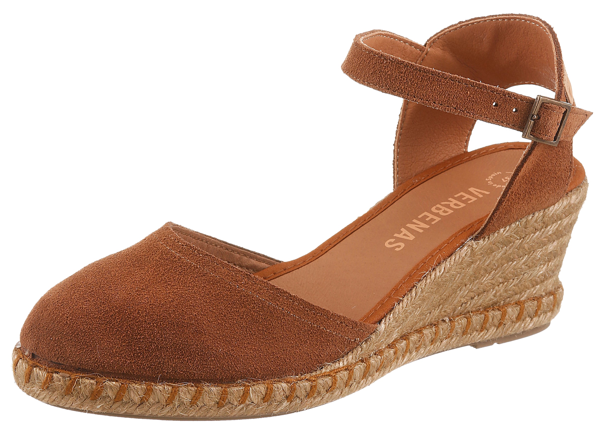 Image of VERBENAS Slingpumps Keilsandalette, Sommerschuh, Urlaubsschuh mit Bastbesatz