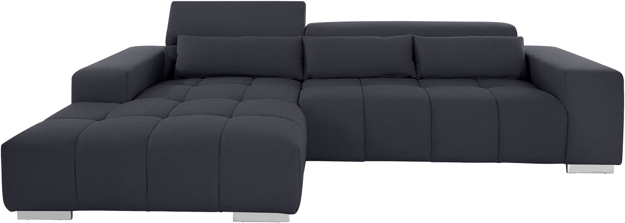 COTTA Ecksofa »Orion L-Form«, mit Kopfteilverstellung & 3 Nierenkissen