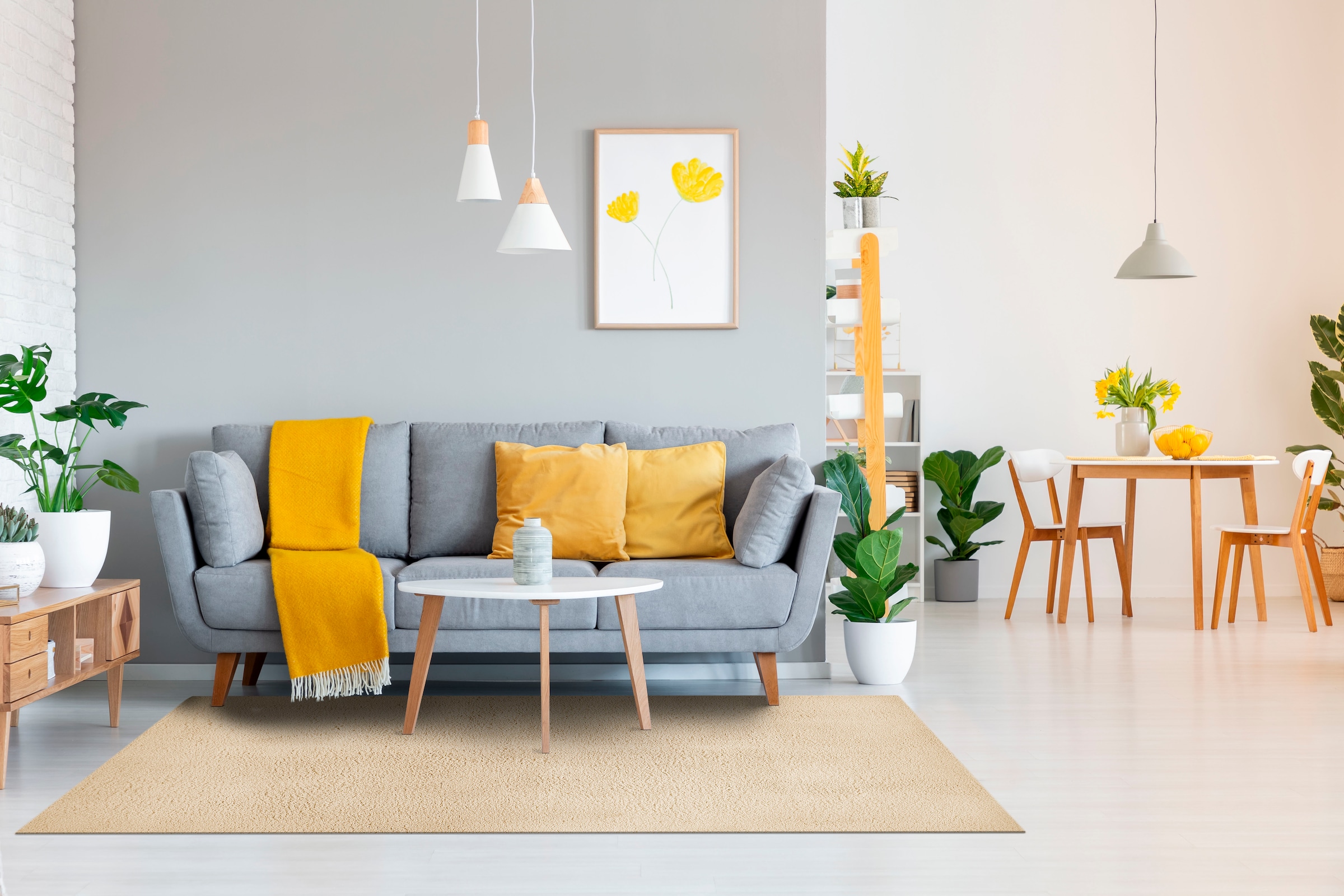 GOODproduct Teppich »Santos« rechteckig 27 mm Höhe Uni-Farben, sehr weicher Flor, fusswarm