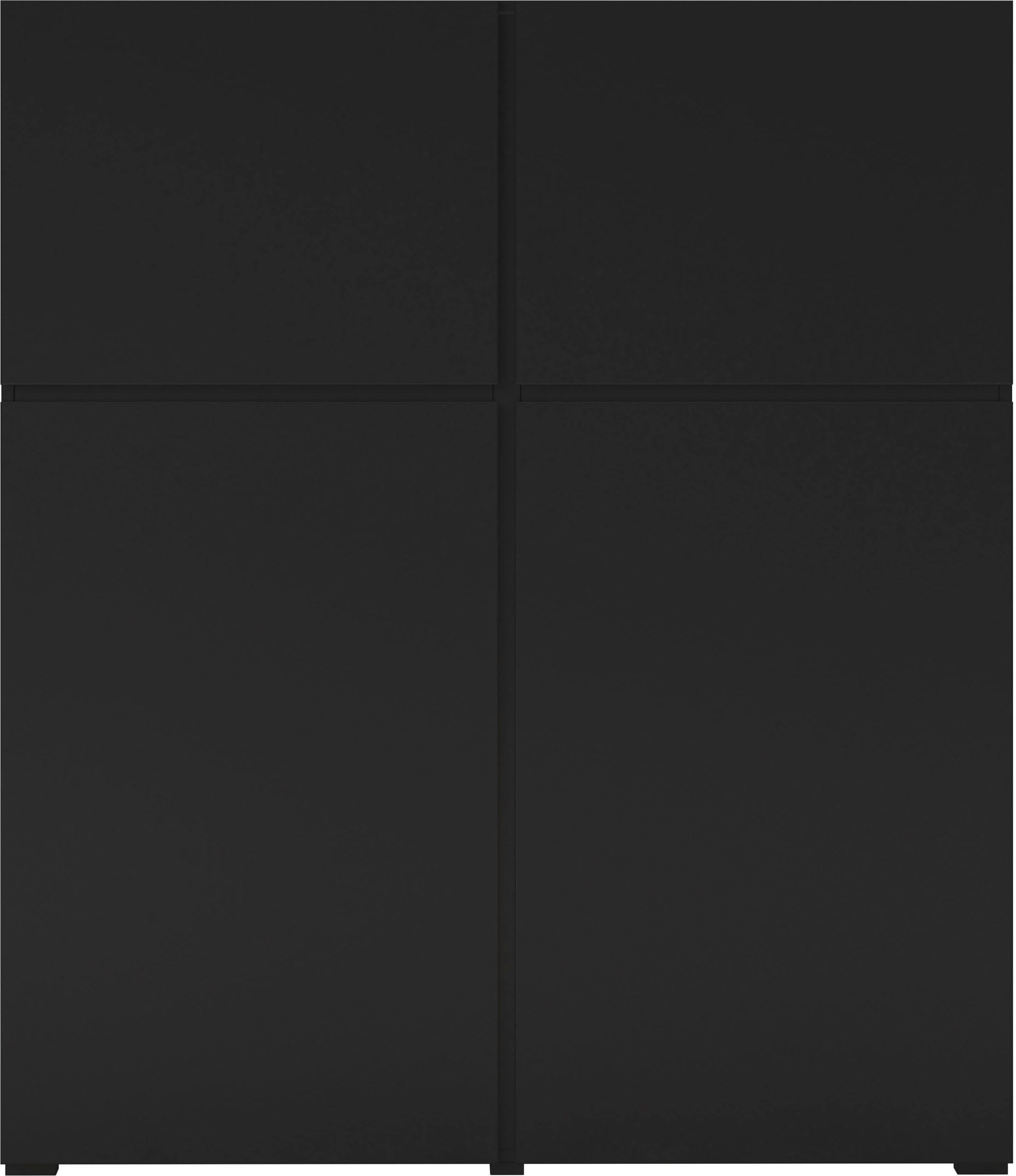 GOODproduct Highboard »Cross, moderne grifflose Hochkommode mit 4 Türen,Türkommode« Hochschrank, Höhe 139 cm mit viel Stauraum, Einlegeböden verstellbar