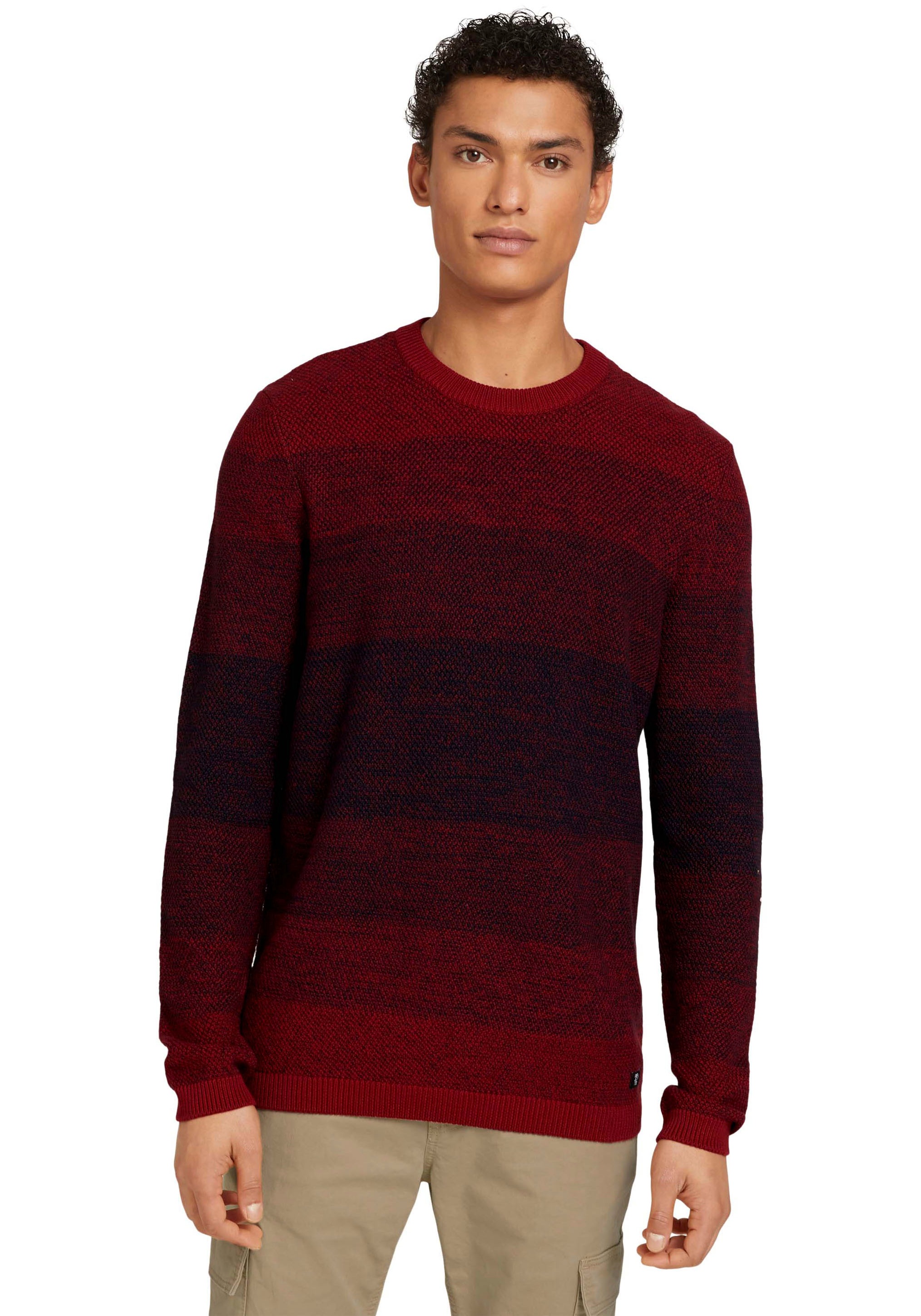 Image of TOM TAILOR Denim Rundhalspullover, mit leichter Struktur bei Ackermann Versand Schweiz