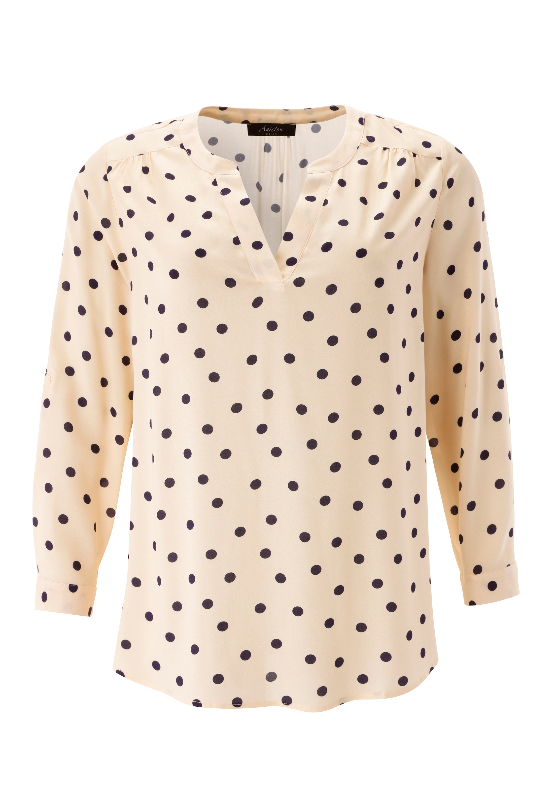 Aniston PLUS Blouse à enfiler in trendigem Pünktchendessin - NEUE KOLLEKTION