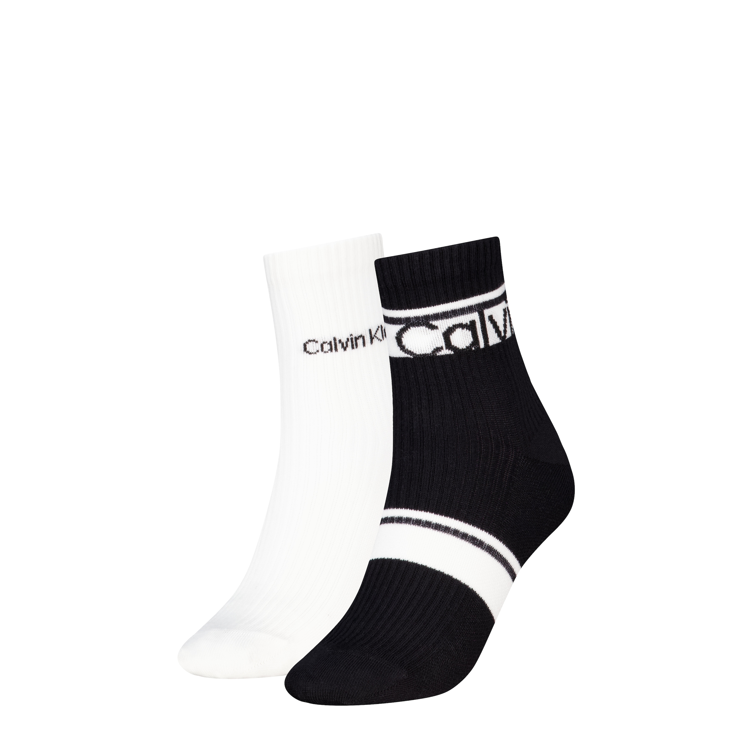 Image of Calvin Klein Socken "CK WOMEN SHORT SOCK 2P LOGO STRIPE" 2 Paar