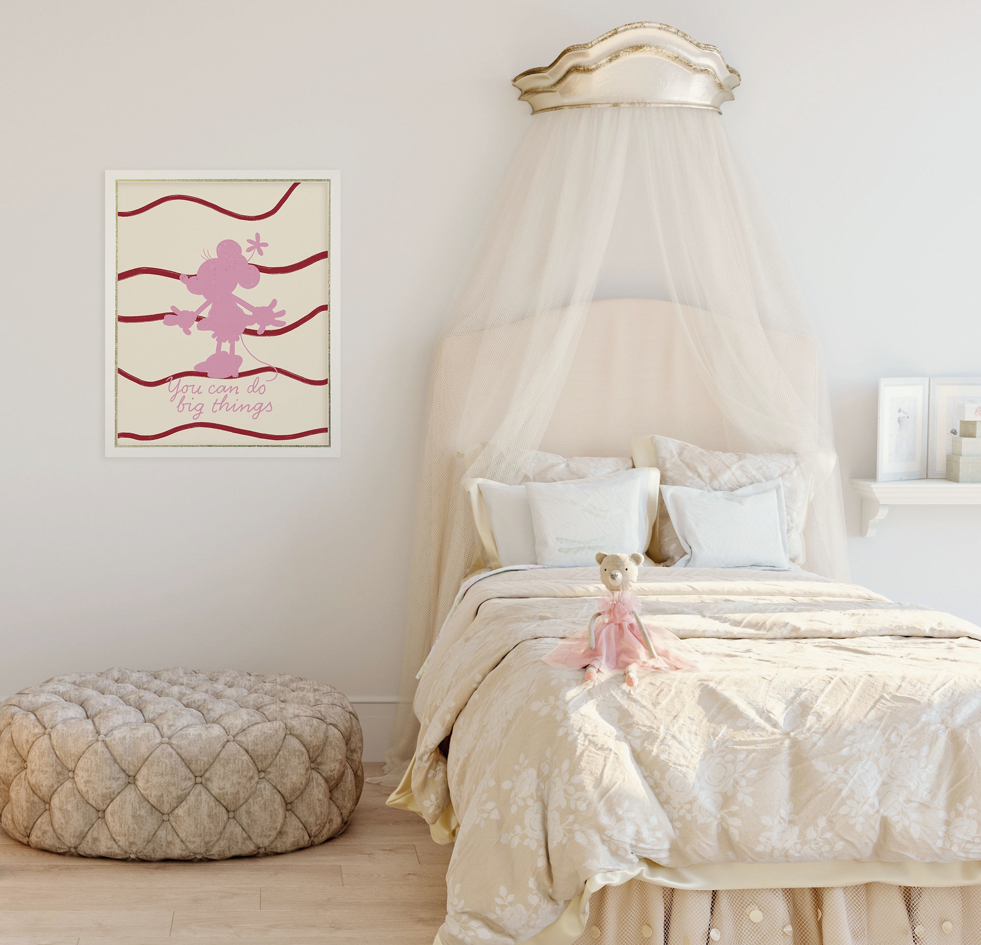 Image of Komar Wandbild "Disney Minnie Mouse You Can Do Big Things" Disney Set, 1 Stk. tlg. 30 x 40 cm (Breite x Höhe) - Kinderzimmer, Dekoration