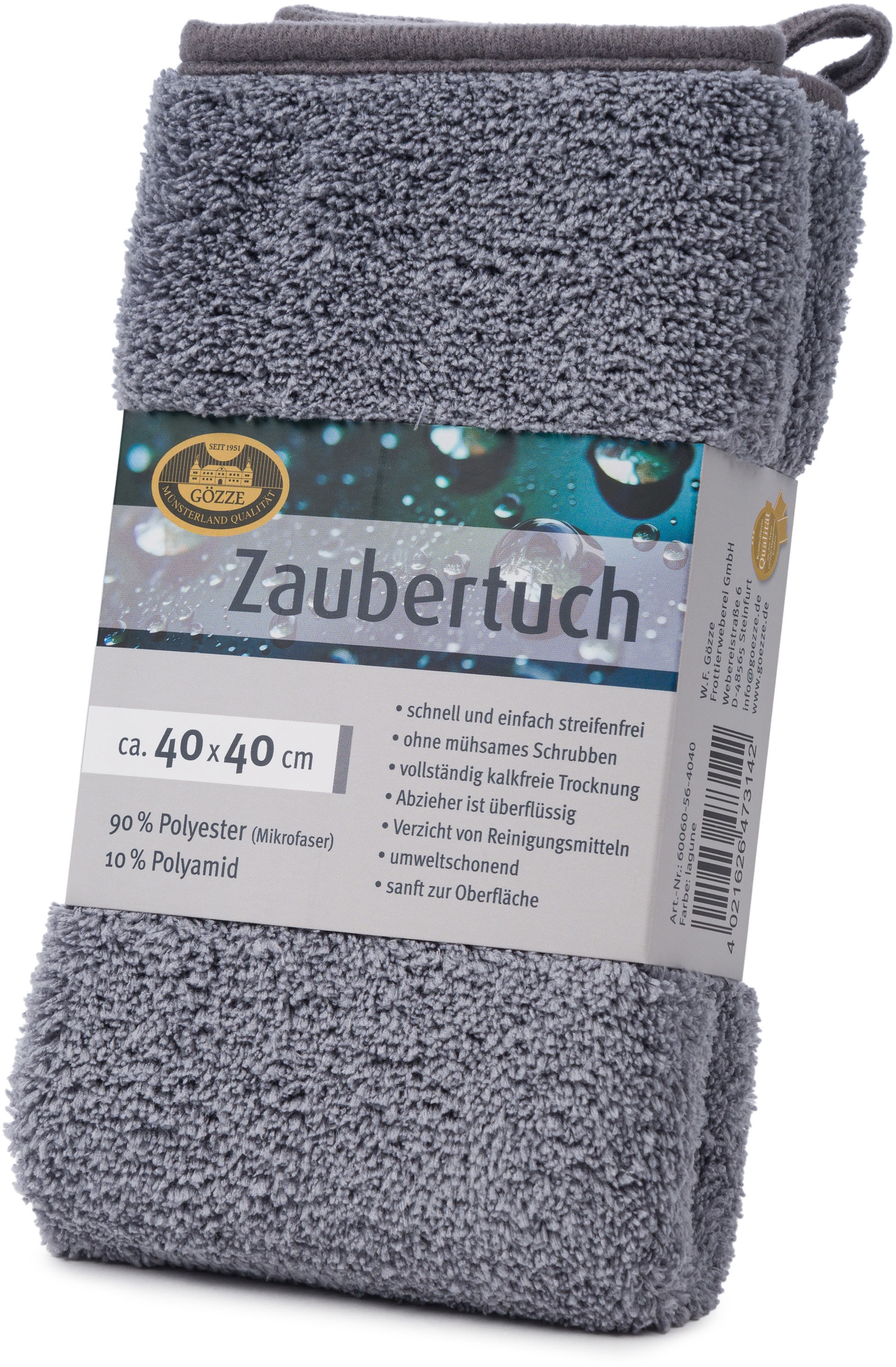 Gözze Mikrofasertuch »Zaubertuch« (Mikrofaser 40 cmx40 cm Set, 2 Stk. tlg. hohe Wasseraufnahme, extrem saugstark, zum reinigen und trocknen