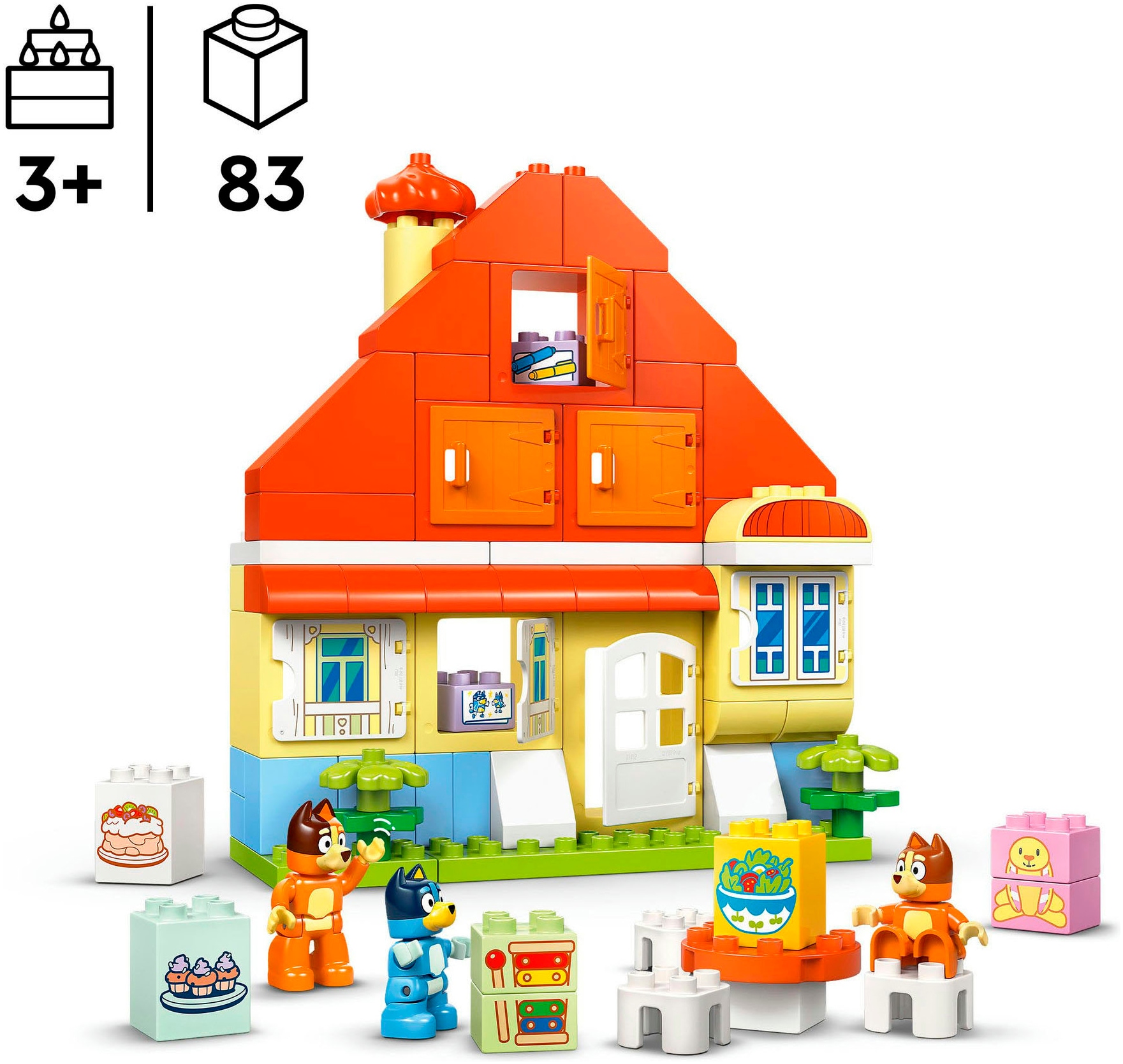 LEGO® Pions de construction »Blueys Familienhaus mit Memory-Spiel (10459), LEGO DUPLO Bluey« fabriqué en Europe